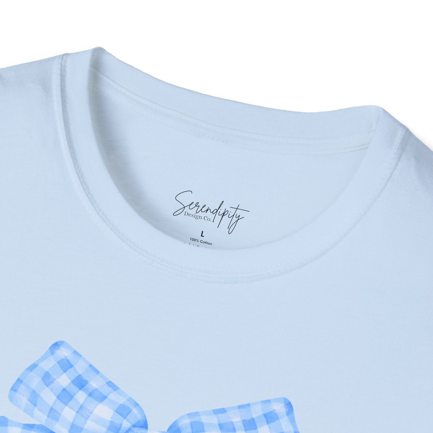Blue Bow Mama Soft Style Tee
