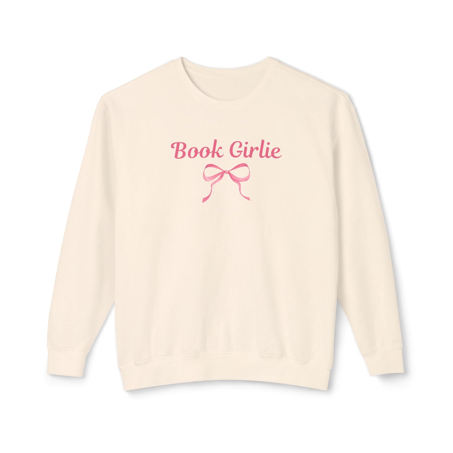 Book Girlie Bow Comfort Colors Crewneck