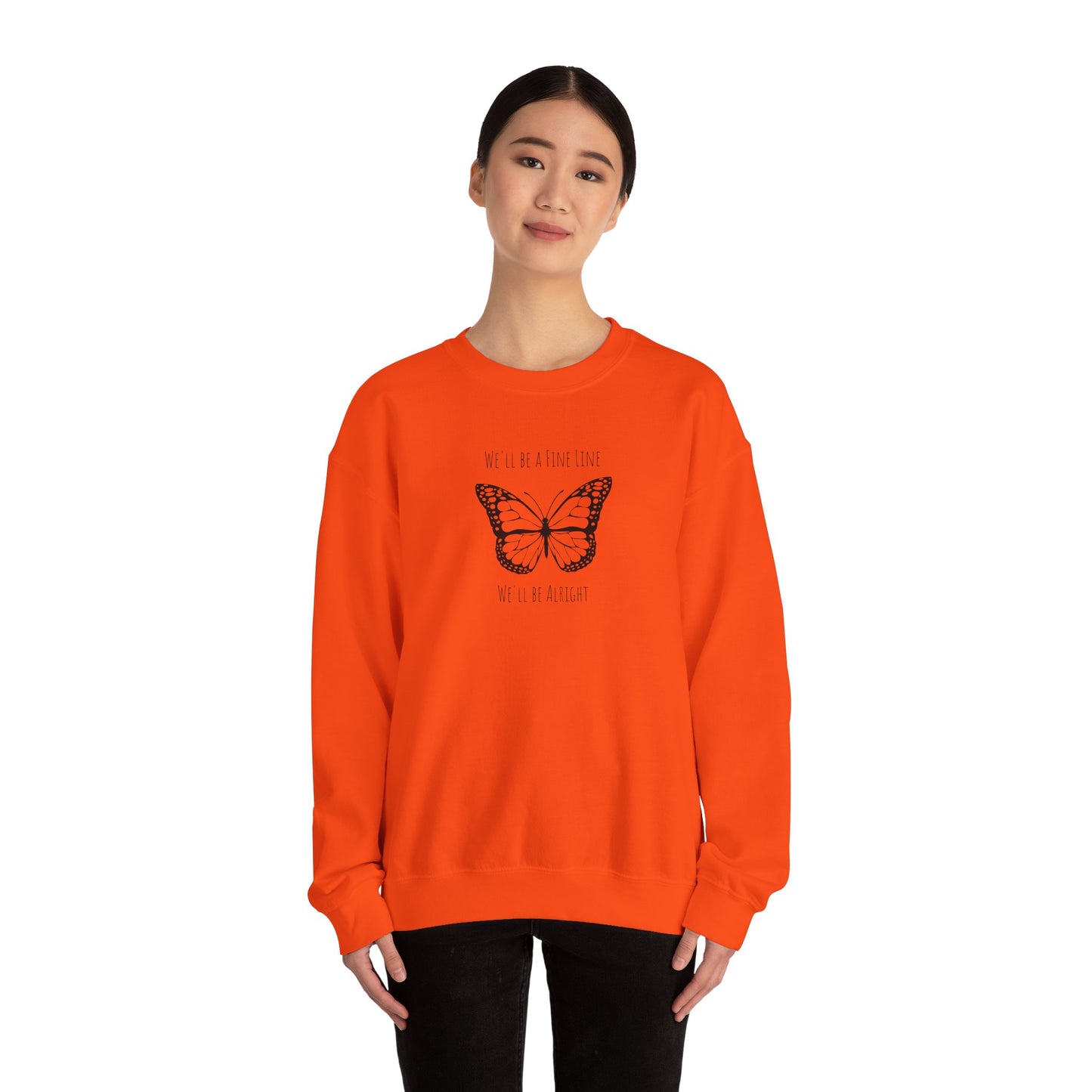 Fine Line Butterfly Crewneck Sweatshirt