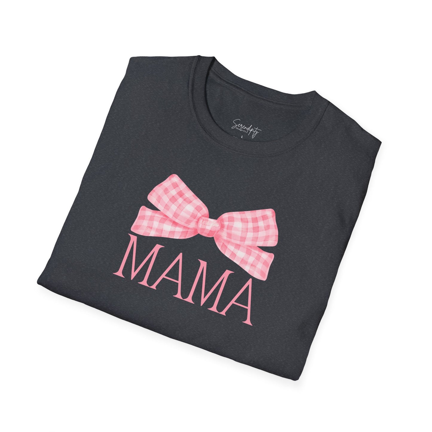 Mama Pink Bow Soft Style Tee
