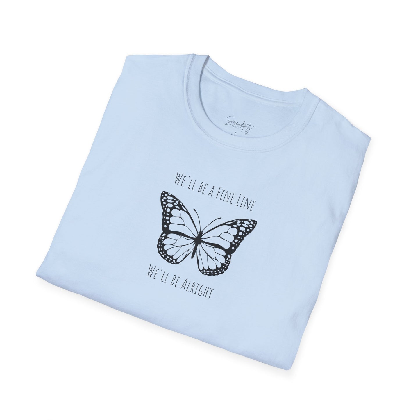 Fine Line Butterfly Soft Style Tee