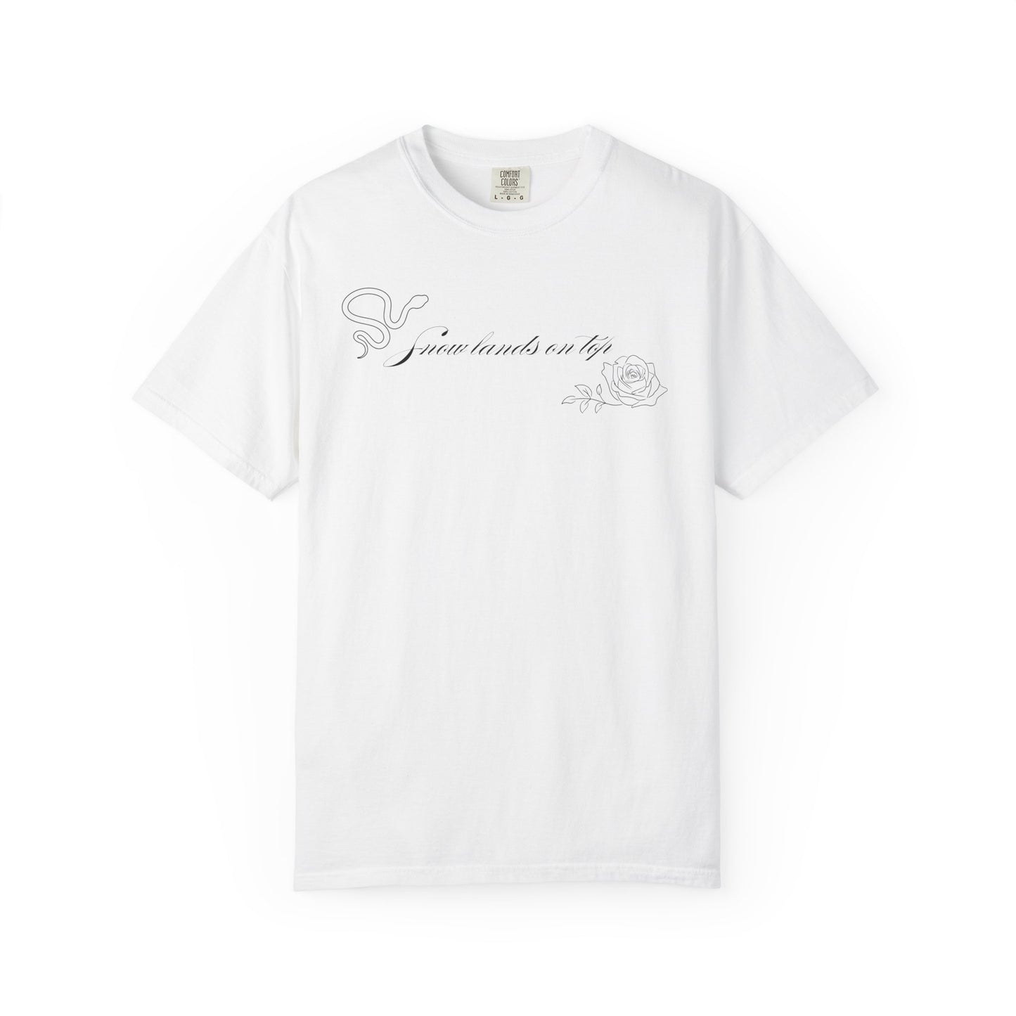 Snow Lands On Top Comfort Colors Tee