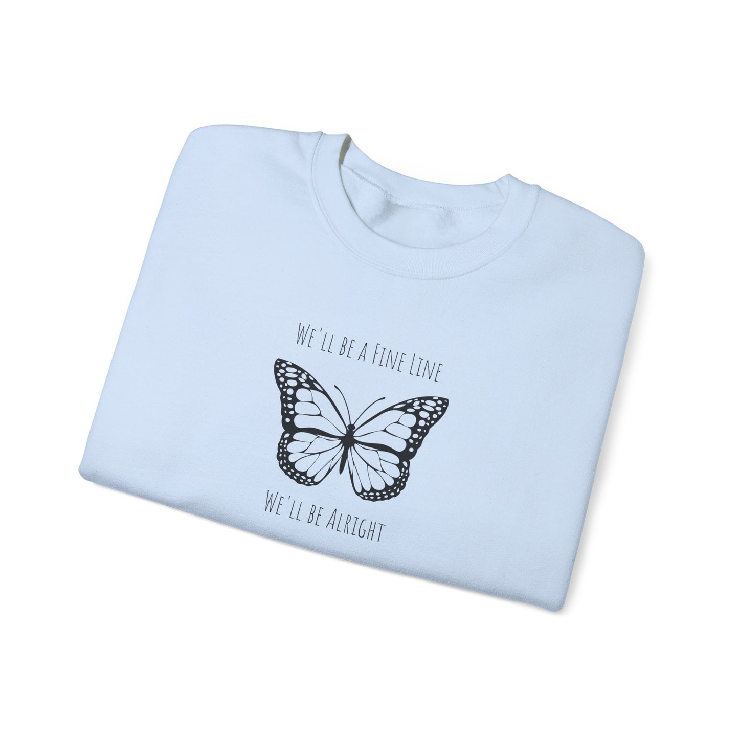Fine Line Butterfly Crewneck Sweatshirt