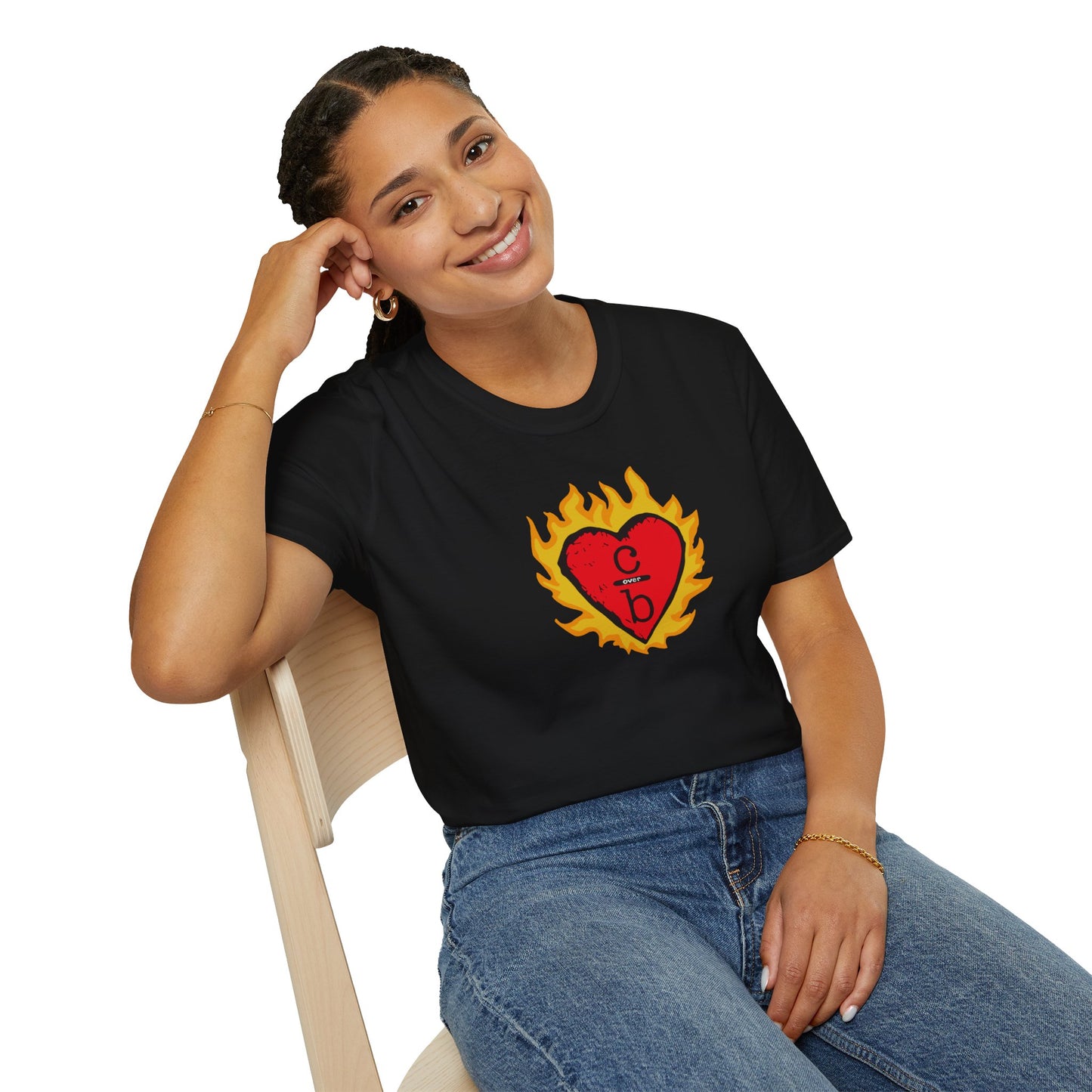 Clothes Over Bros Flaming Heart Soft Style Tee