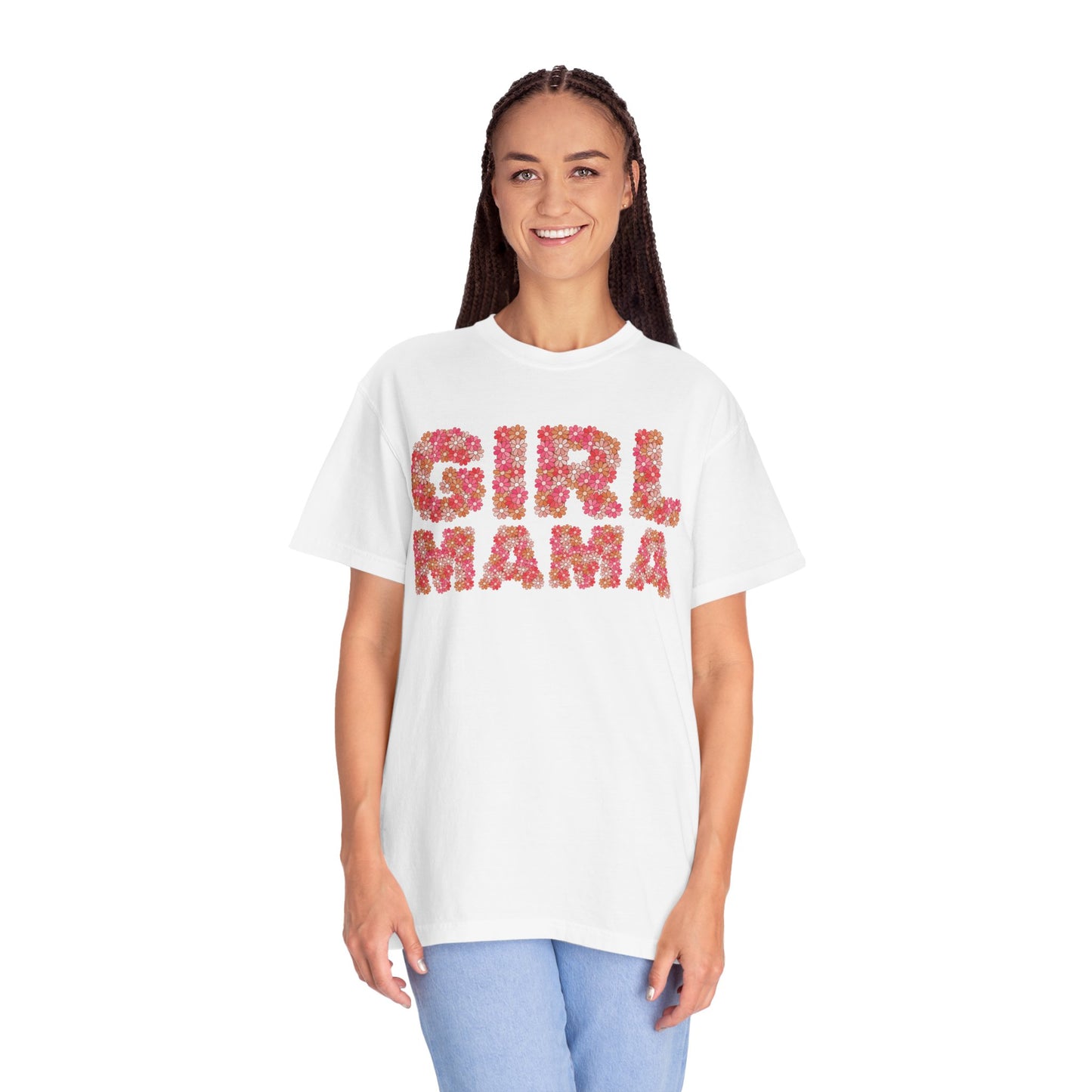 Girl Mama Floral Comfort Colors Tee