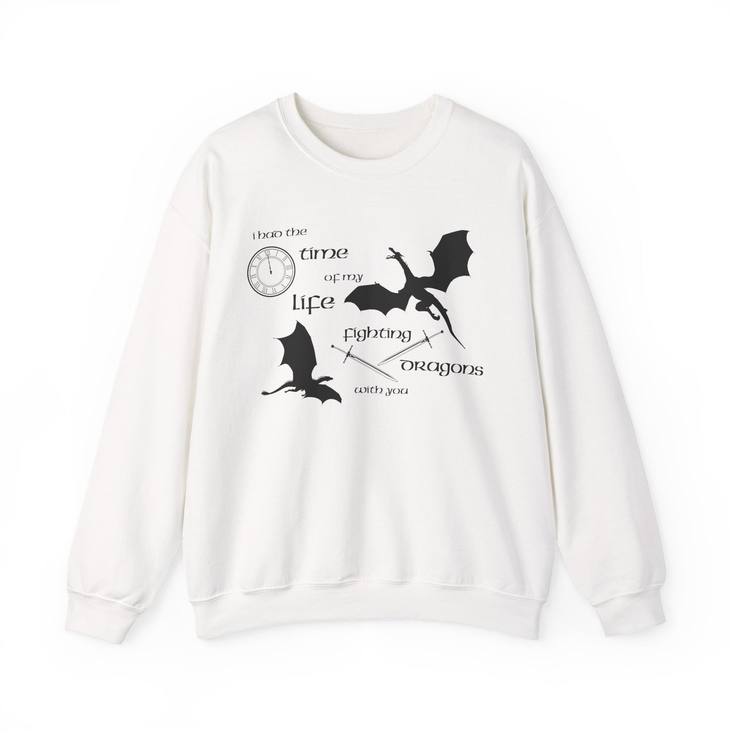 Fighting Dragons With You Crewneck Sweatshirt