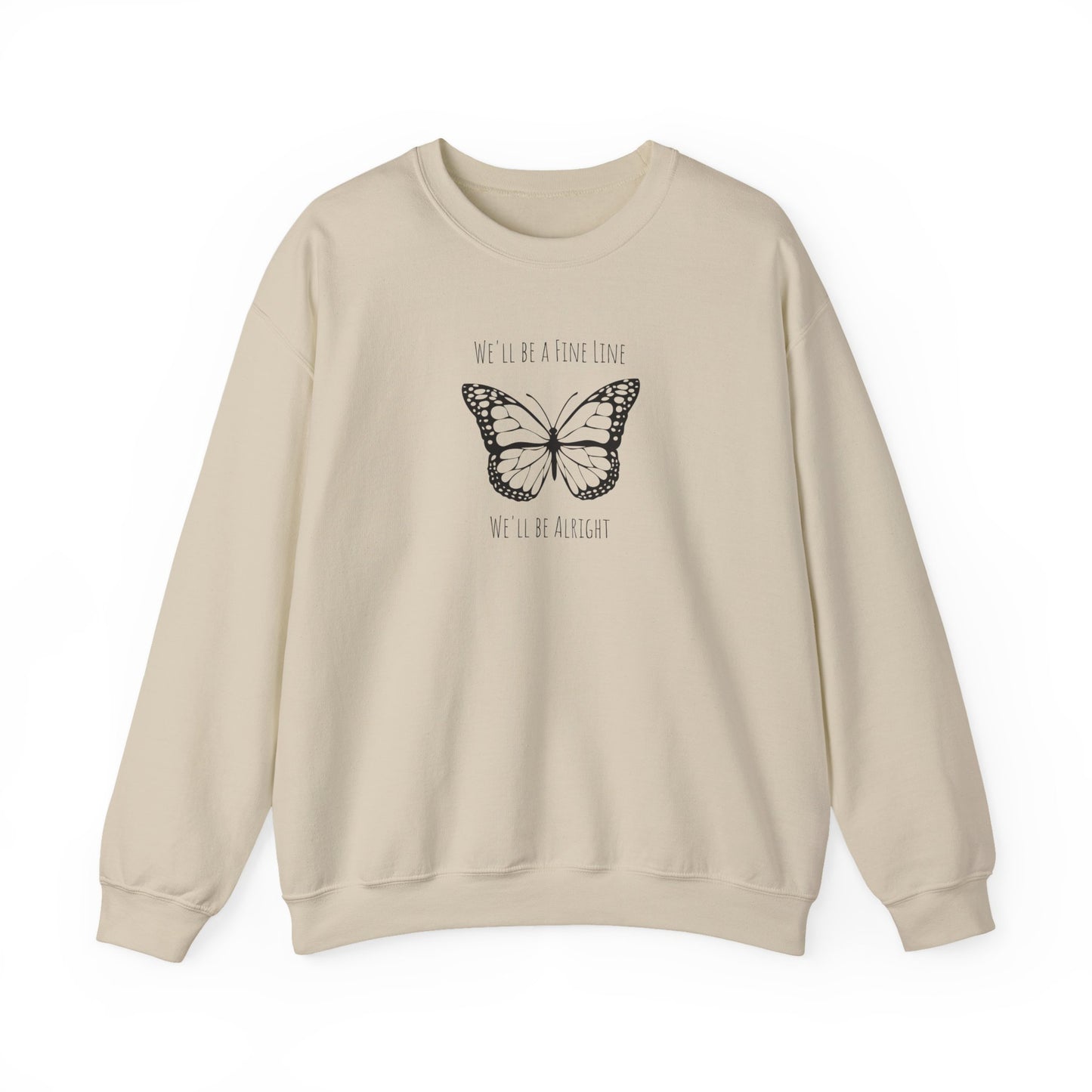 Fine Line Butterfly Crewneck Sweatshirt