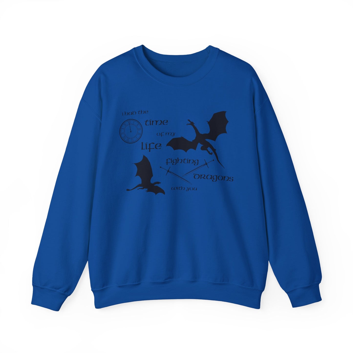 Fighting Dragons With You Crewneck Sweatshirt
