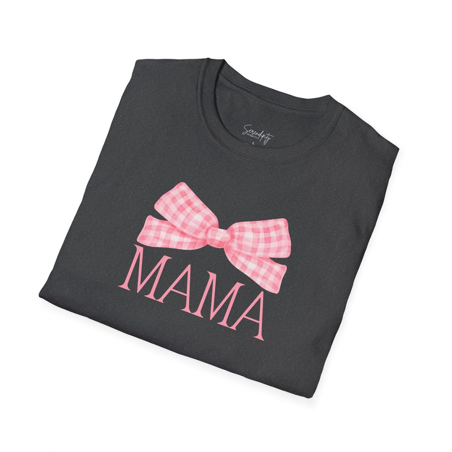 Mama Pink Bow Soft Style Tee