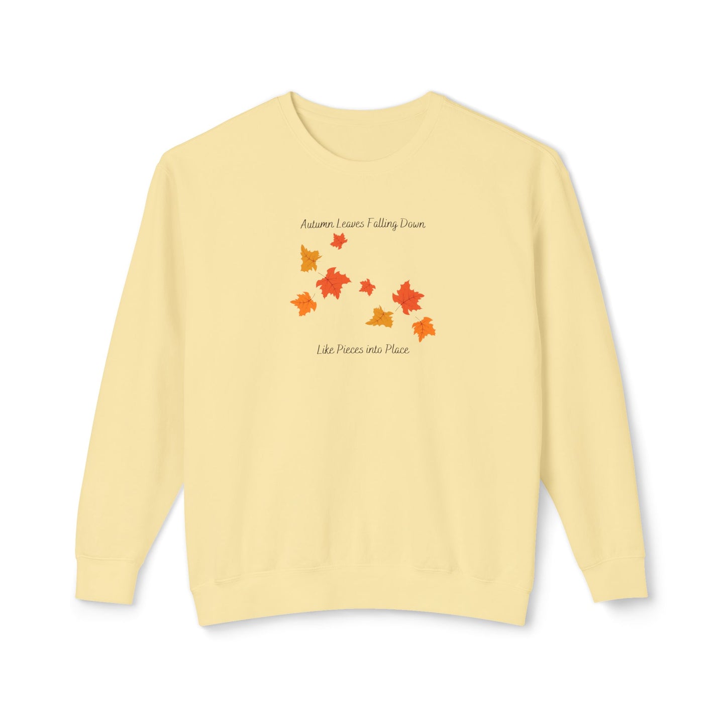Autumn Leaves Falling Down Comfort Colors Sweatshirt