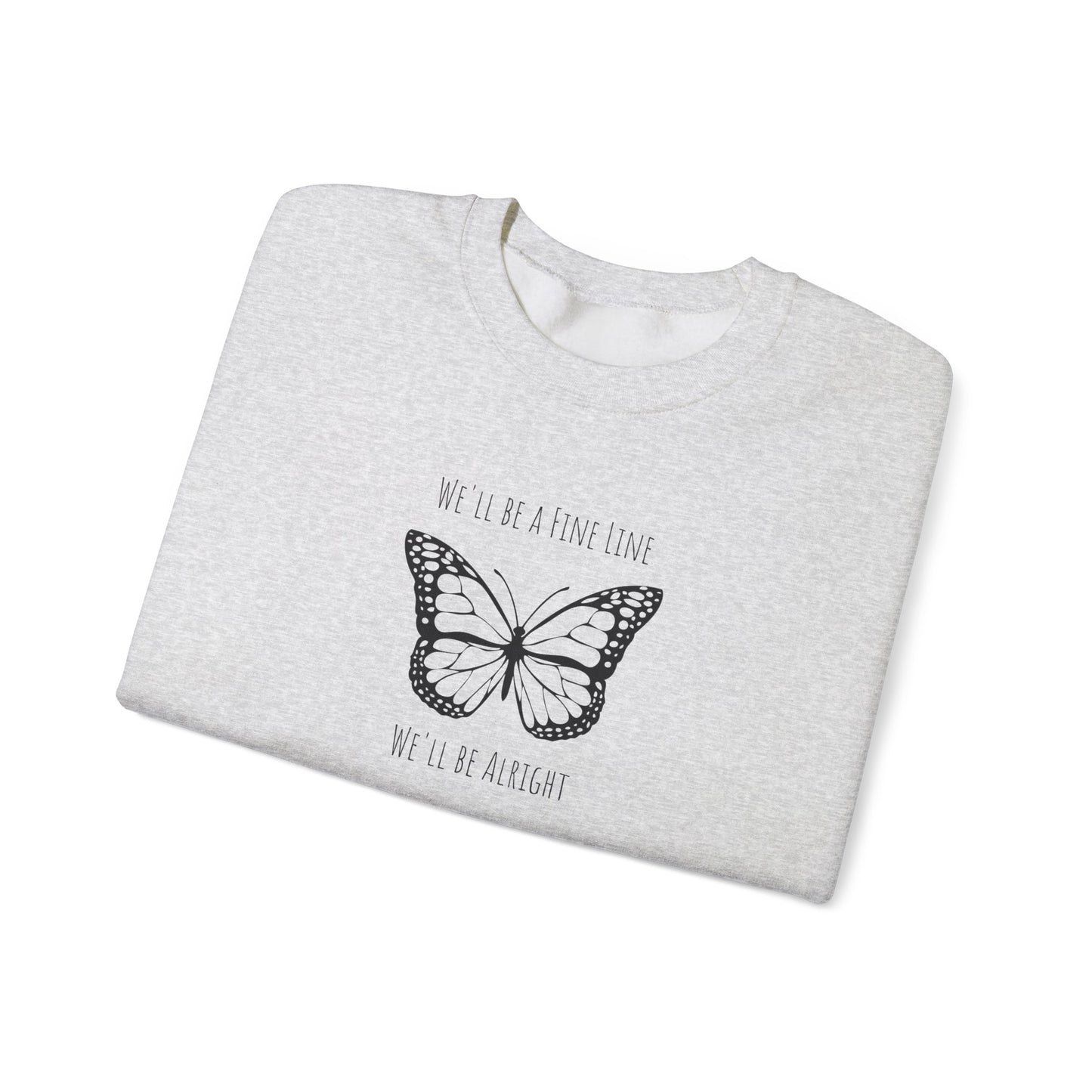Fine Line Butterfly Crewneck Sweatshirt