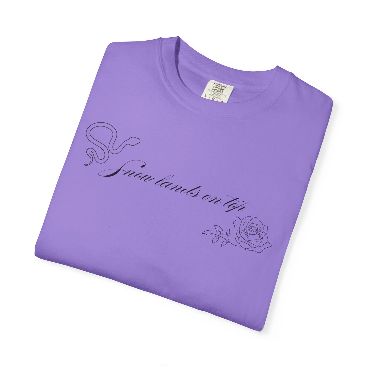 Snow Lands On Top Comfort Colors Tee