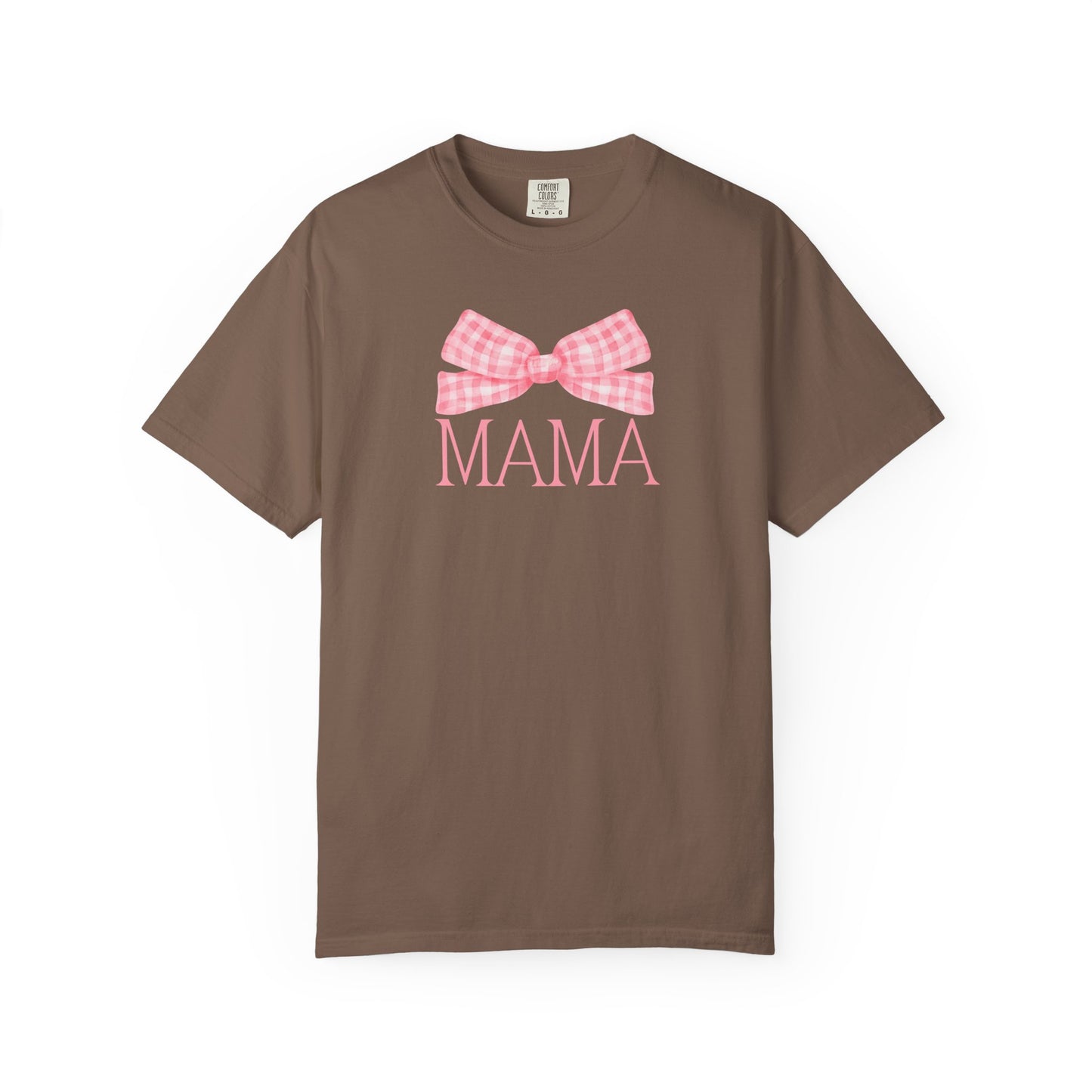 Mama Pink Bow Comfort Colors Tee