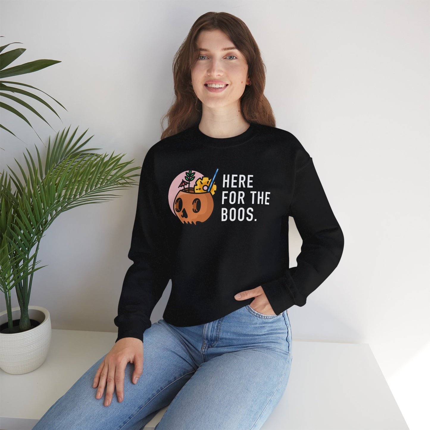 Here For The Boos Crewneck Sweatshirt