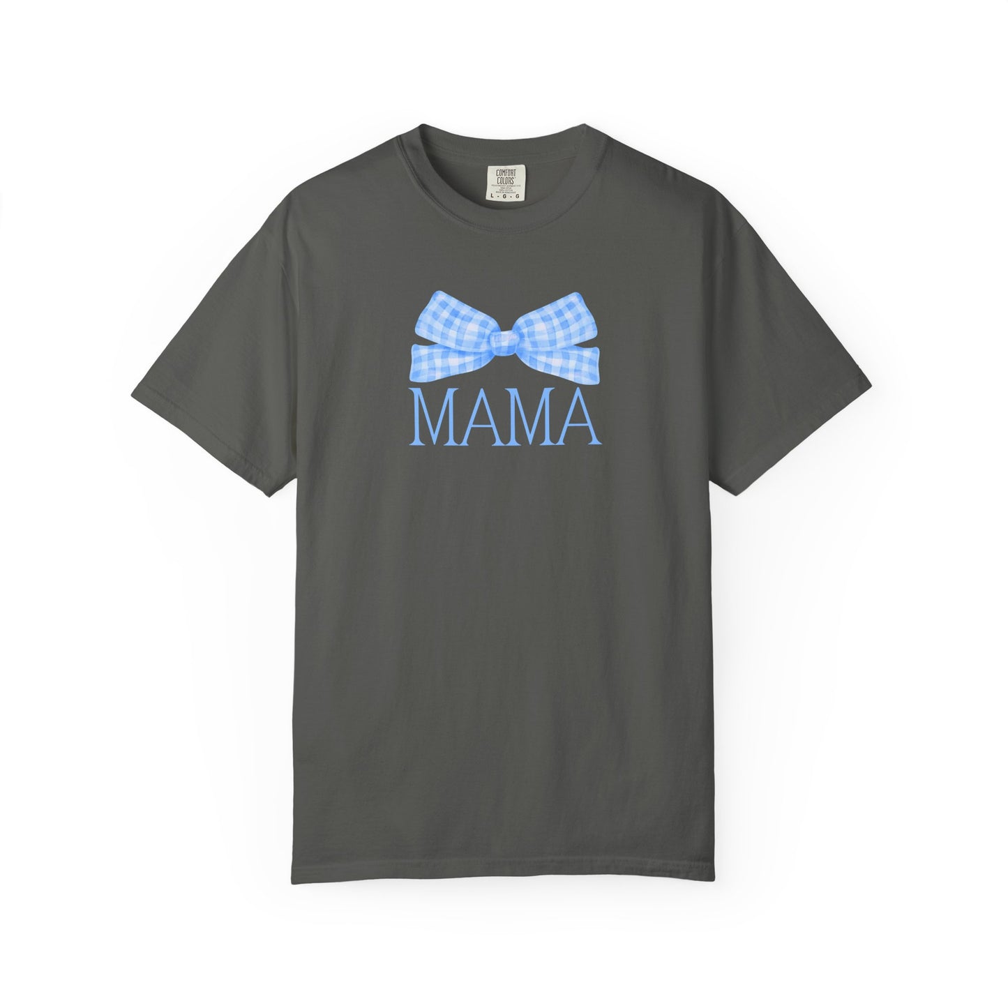 Mama Blue Bow Comfort Colors Tee