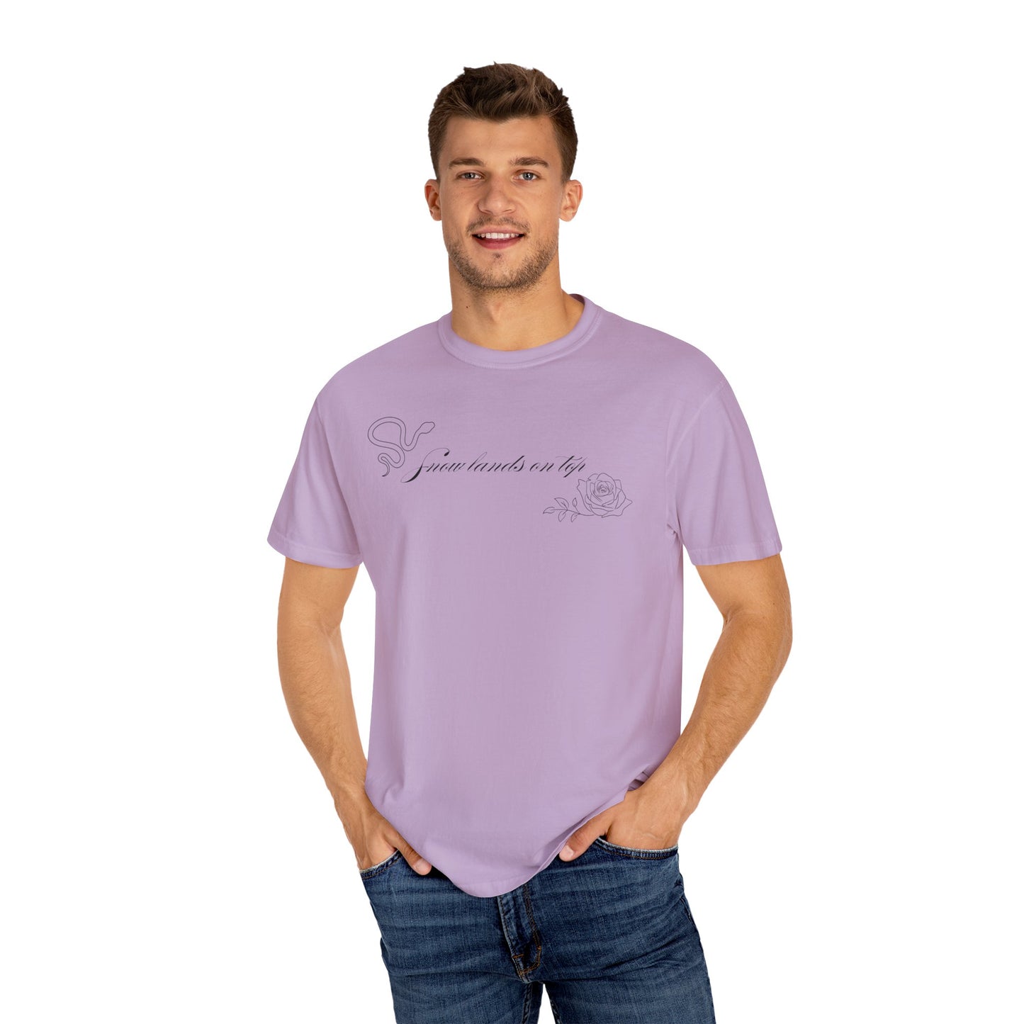 Snow Lands On Top Comfort Colors Tee