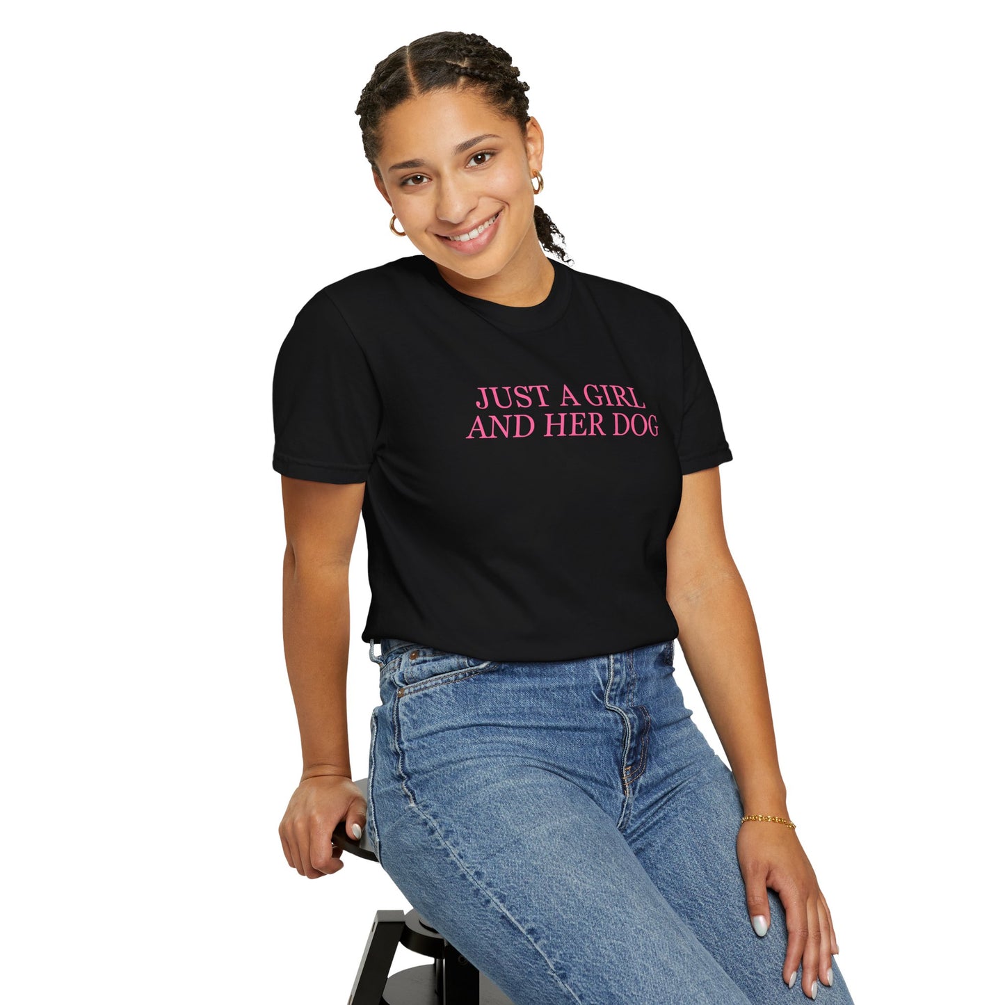 Just a Girl and Her Dog Comfort Colors Tee