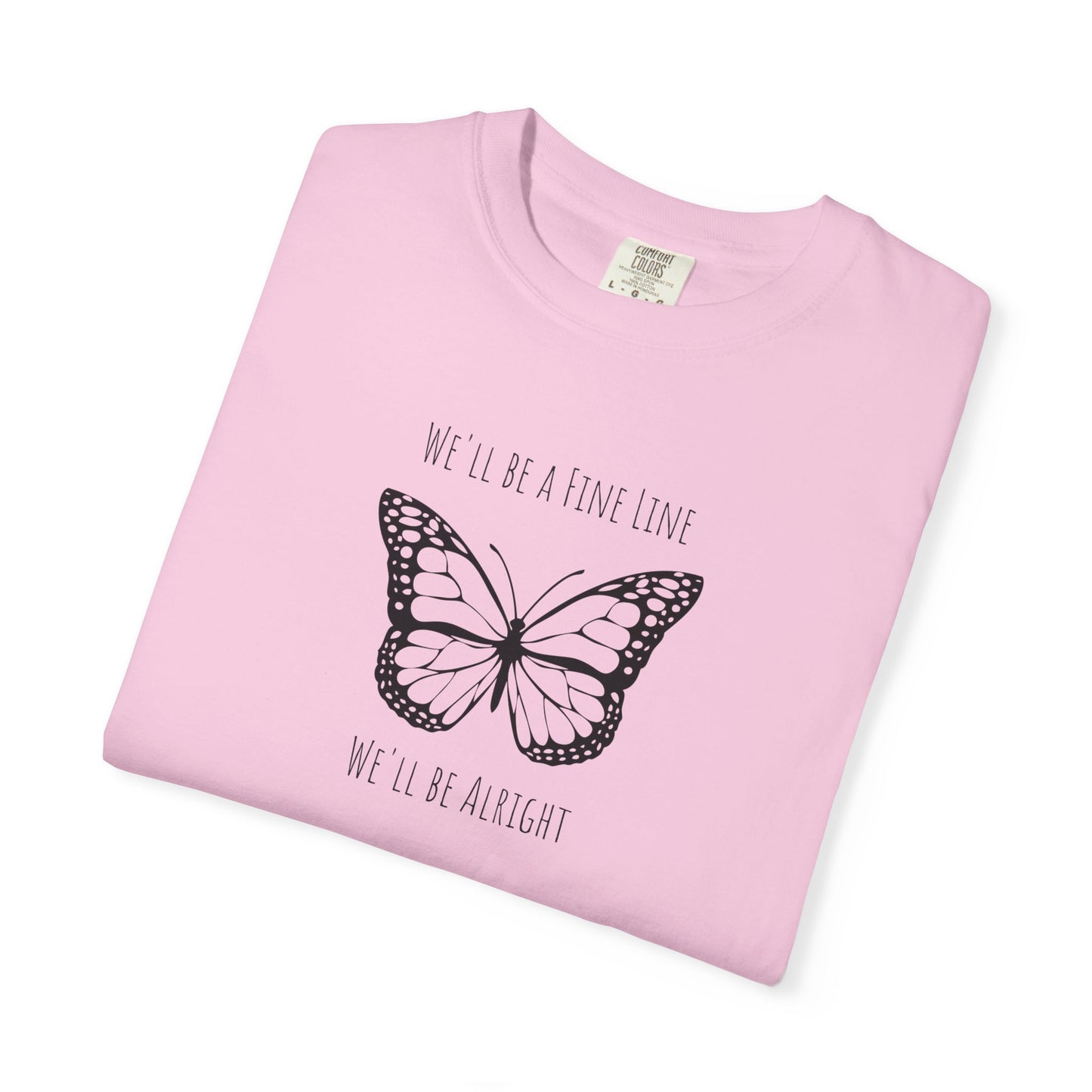 Fine Line Butterfly Comfort Colors Tee