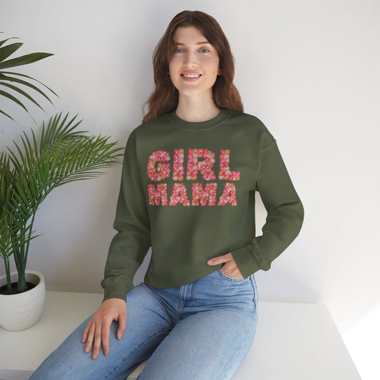 Girl Mama Floral Crewneck Sweatshirt