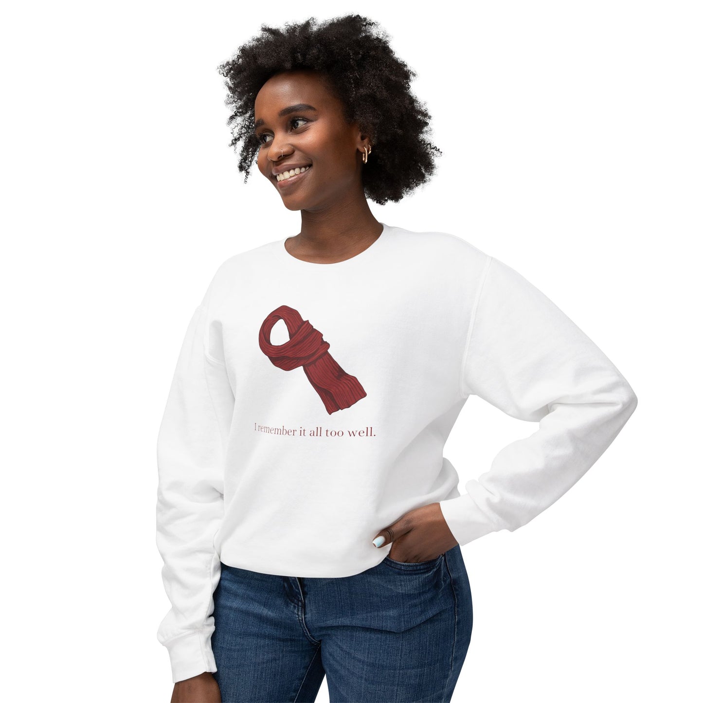 Red Scarf Comfort Colors Sweatshirt