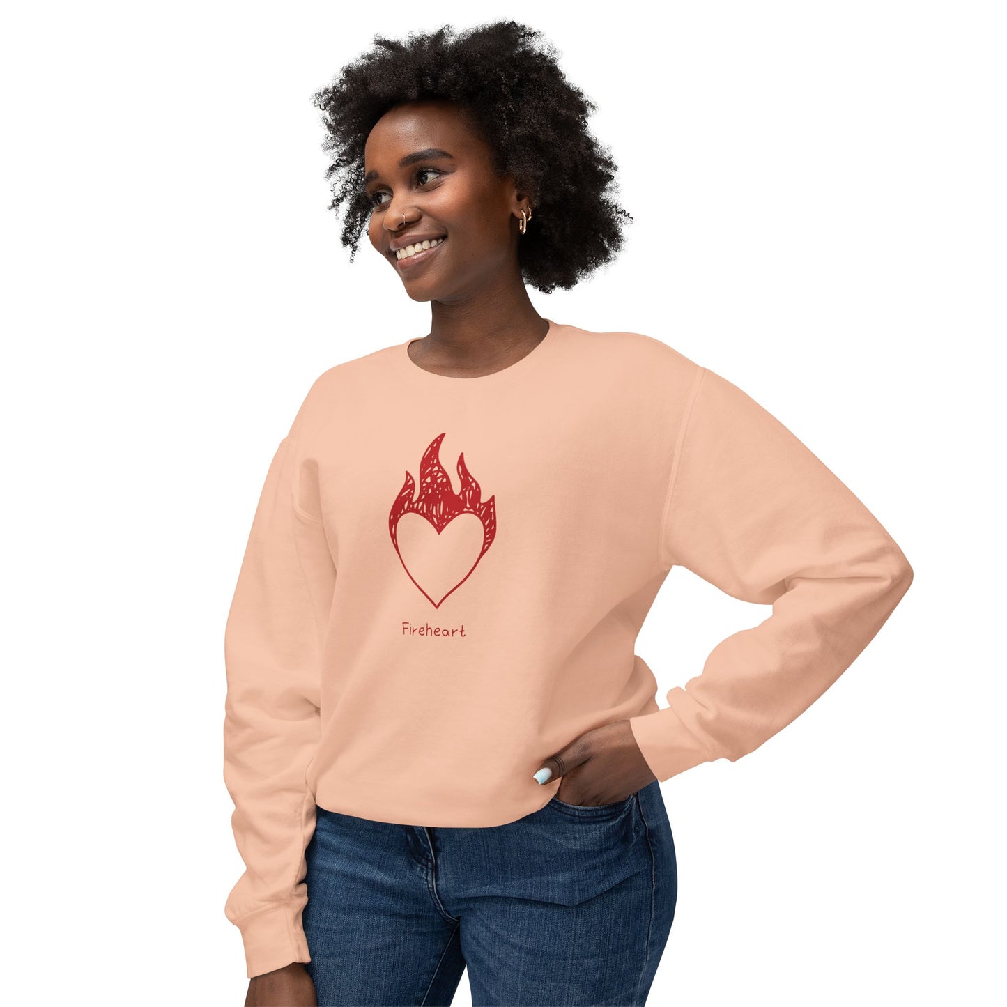 Fireheart Hand-drawn Comfort Colors Sweatshirt