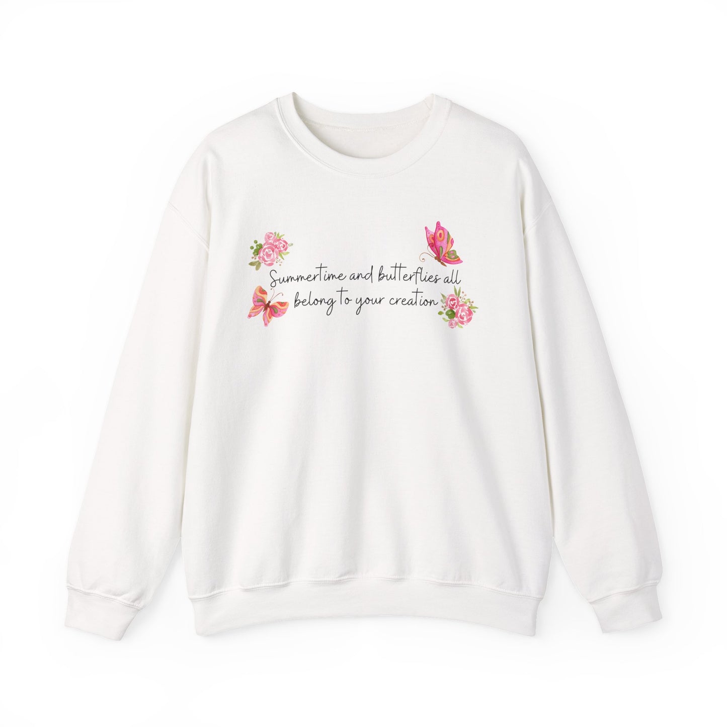 Summertime & Butterflies Crewneck Sweatshirt