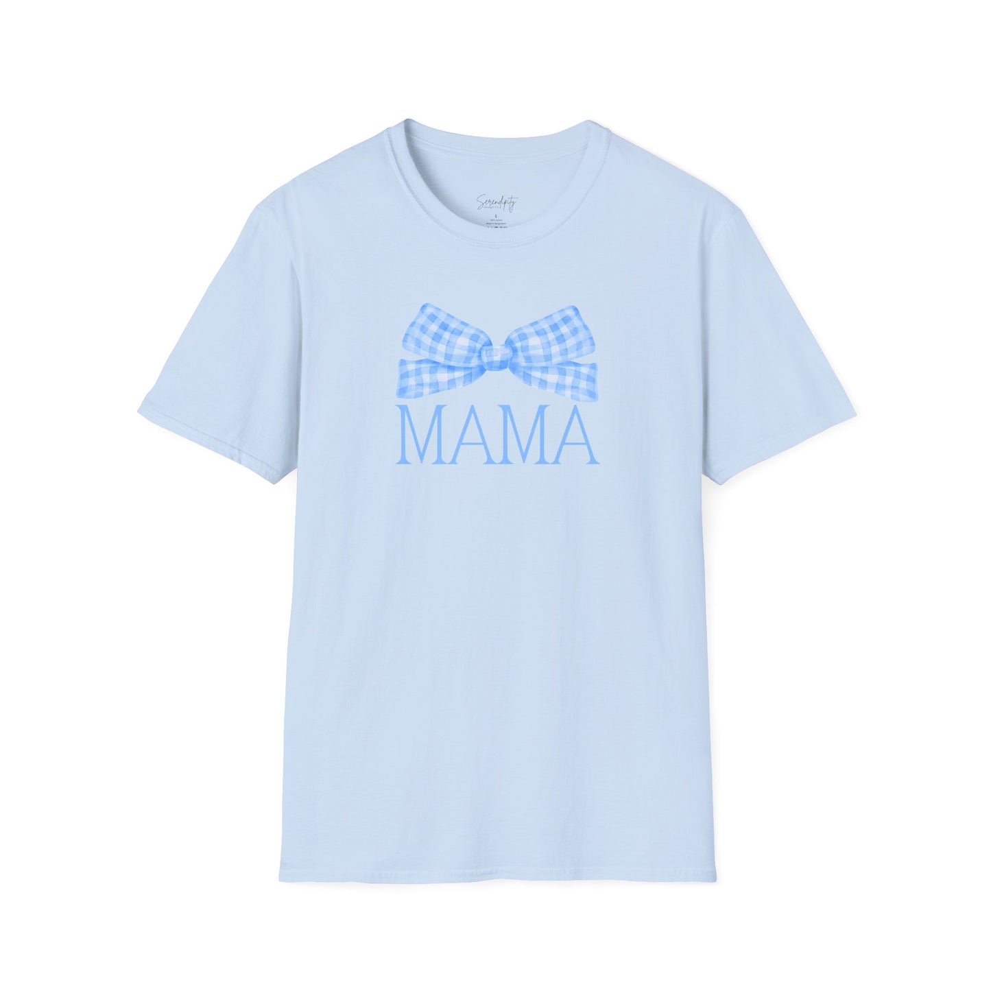 Blue Bow Mama Soft Style Tee