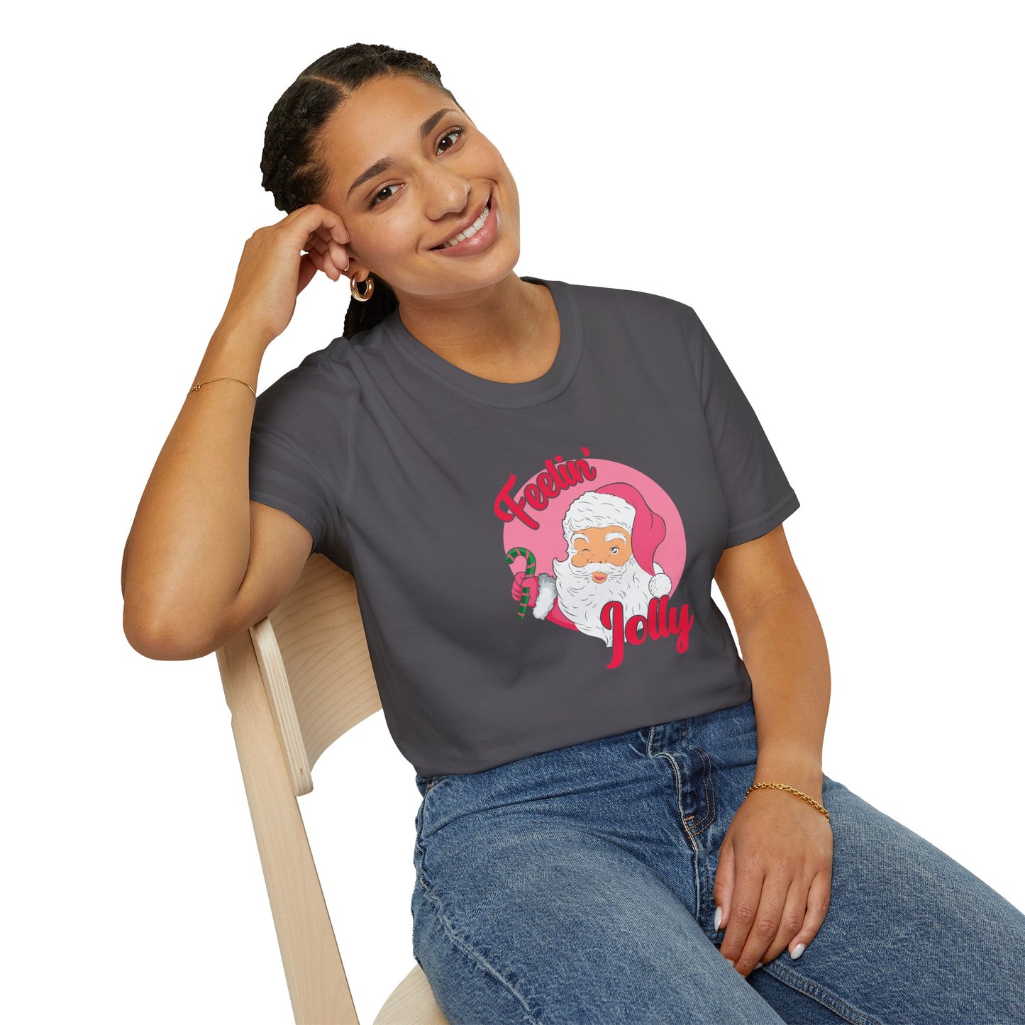 Feelin' Jolly Santa Soft Style Tee