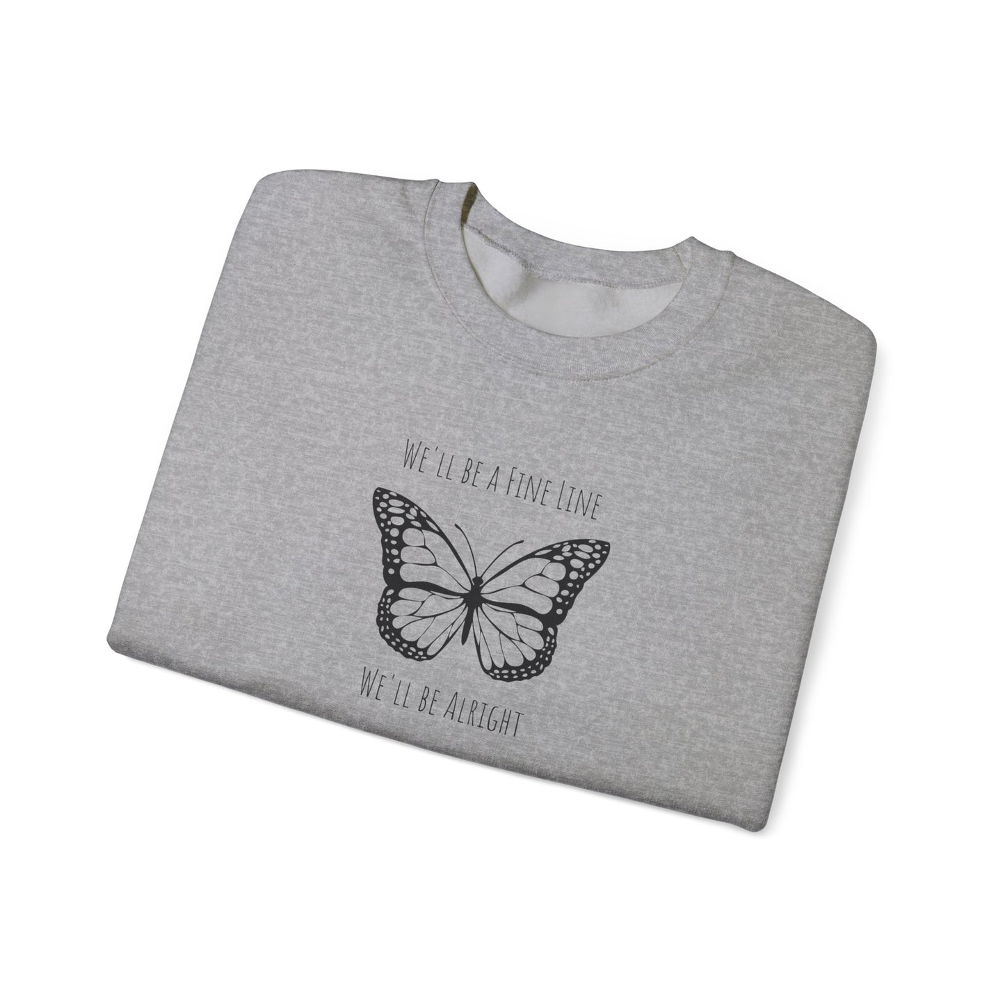 Fine Line Butterfly Crewneck Sweatshirt