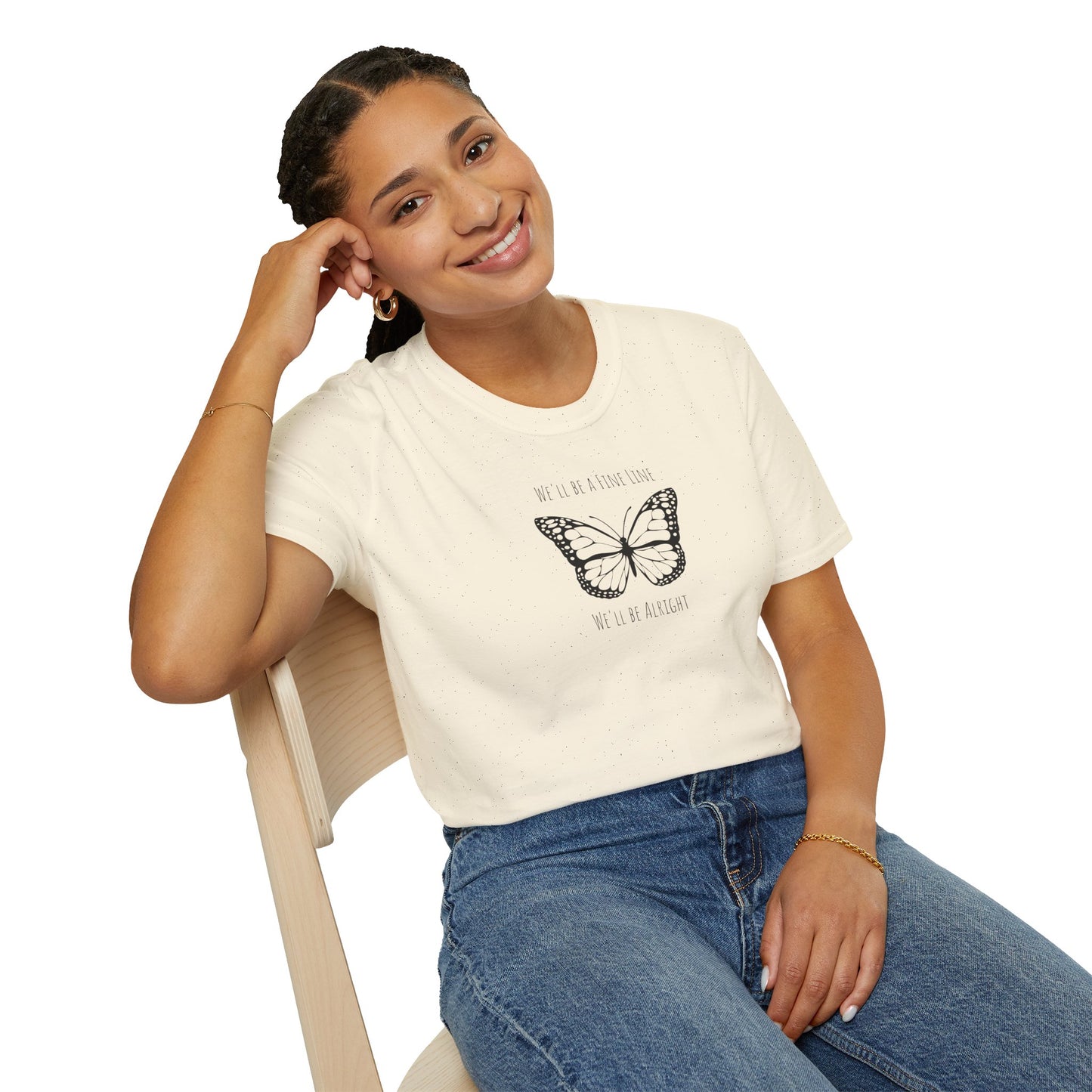 Fine Line Butterfly Soft Style Tee
