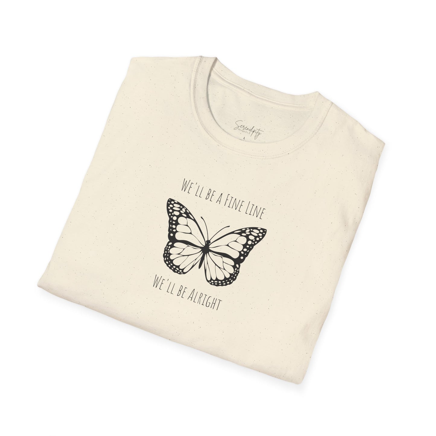 Fine Line Butterfly Soft Style Tee