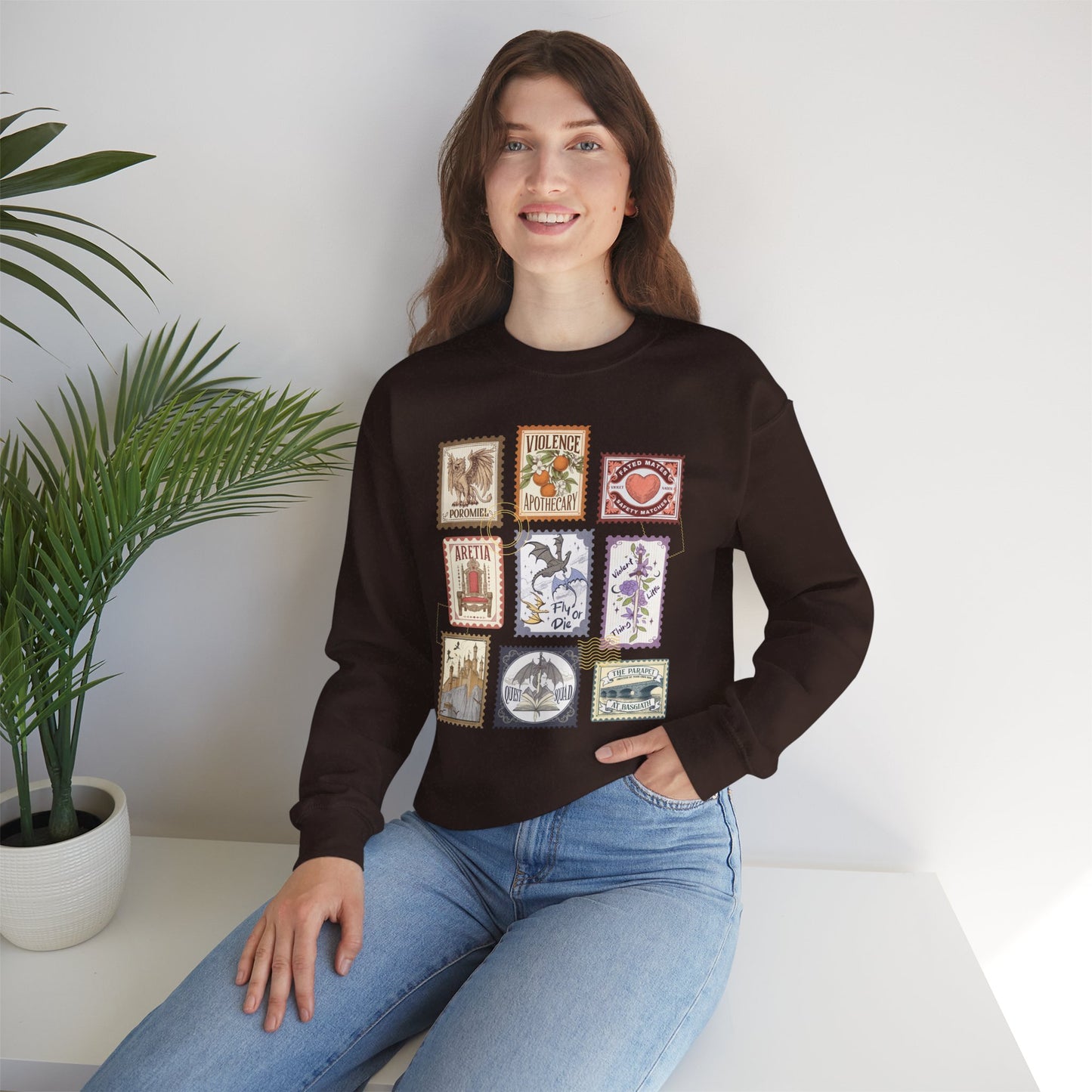 Fourth Wing Stamps Crewneck Sweatshirt