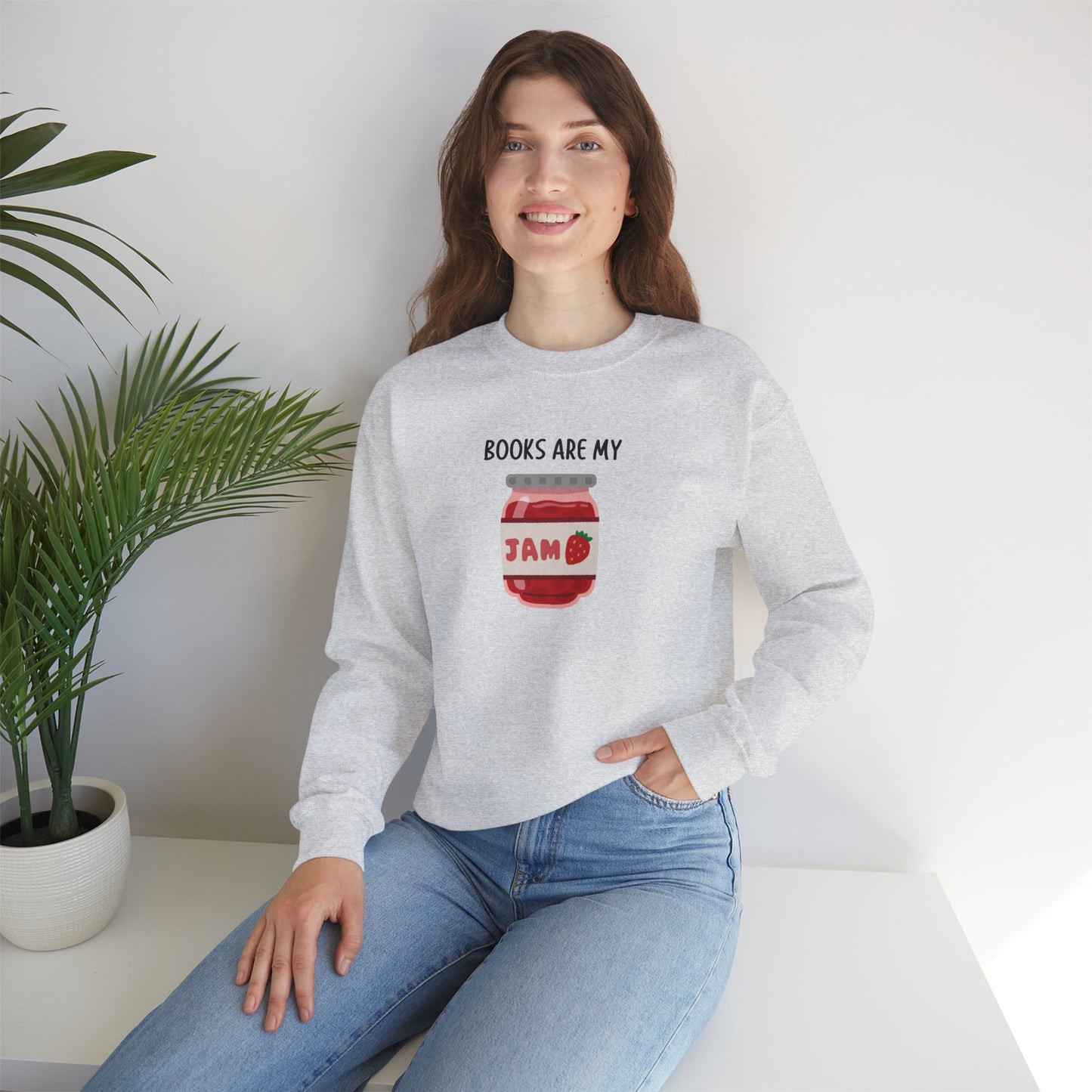 Books Are My Jam Crewneck Sweatshirt