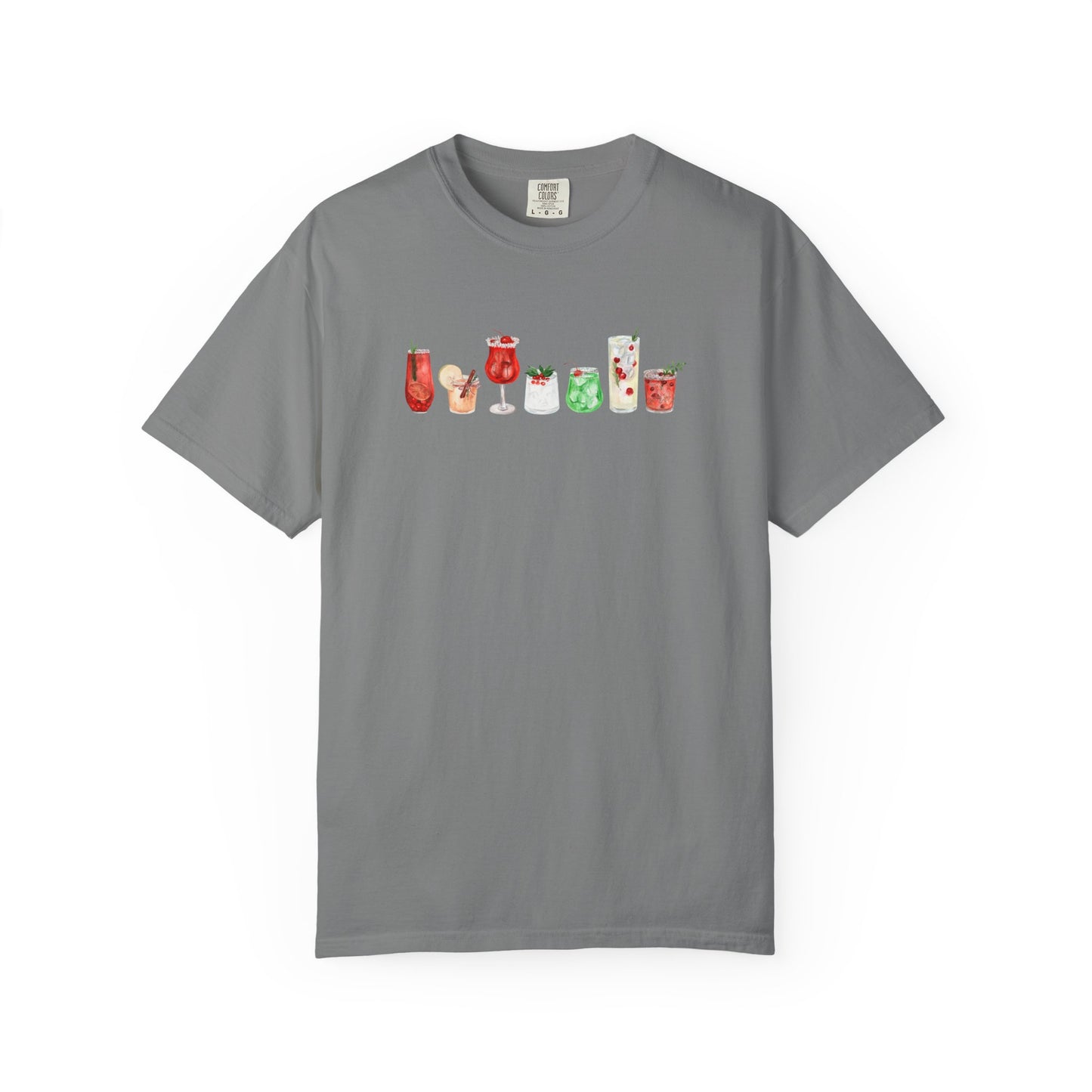 Christmas Cocktails Comfort Colors Tee