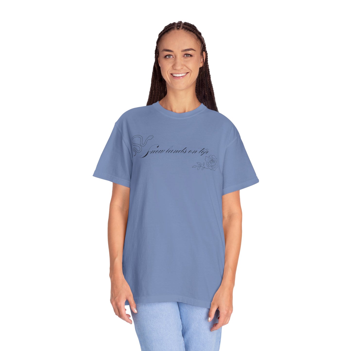 Snow Lands On Top Comfort Colors Tee