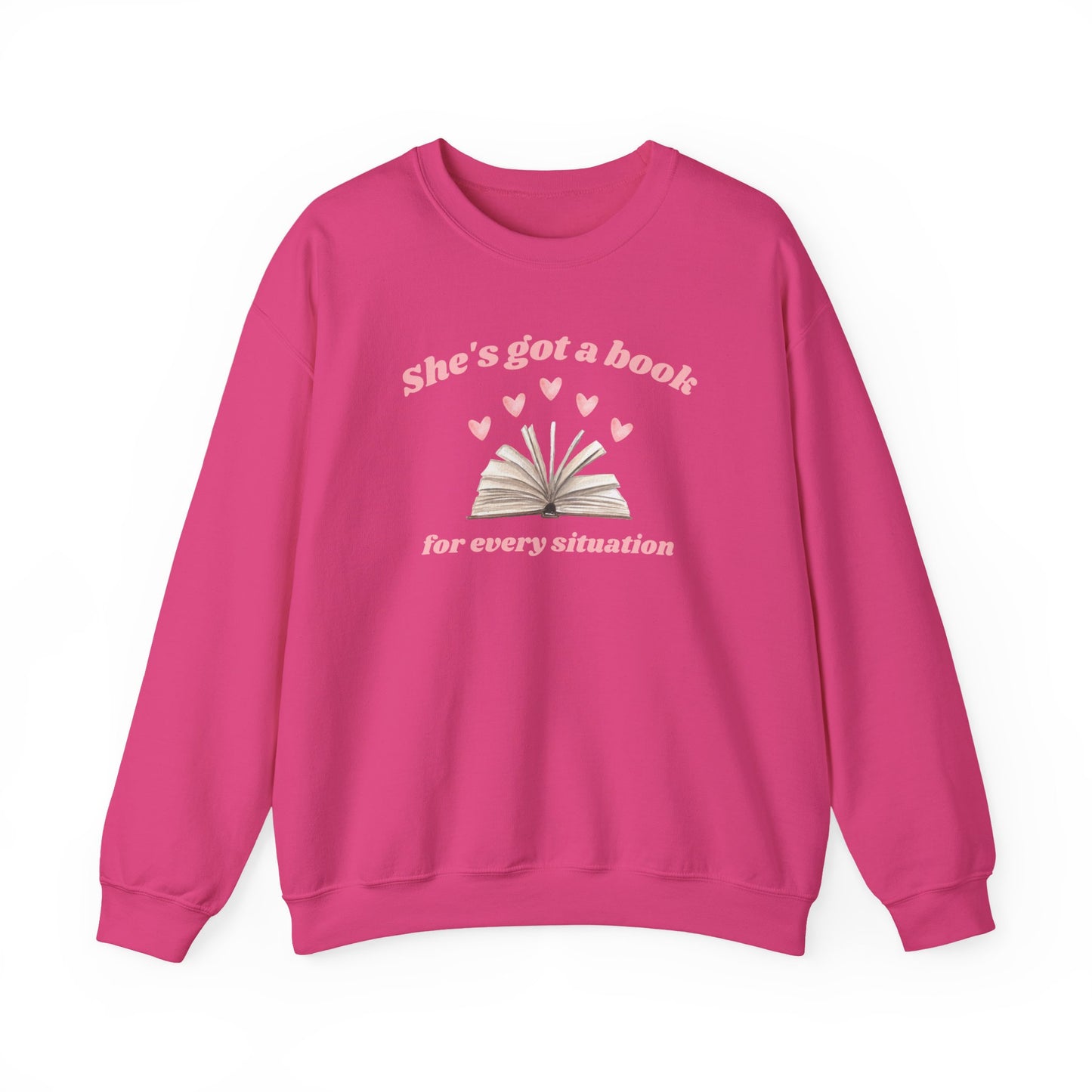 She's Got a Book For Every Situation Crewneck Sweatshirt