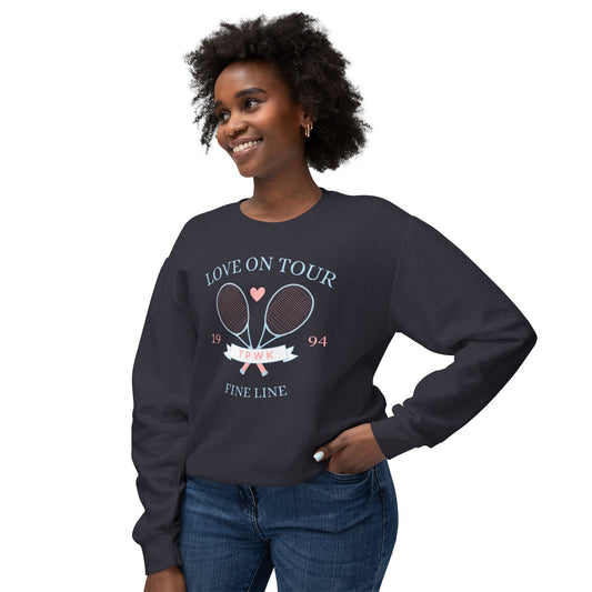 Love On Tour Tennis Club Comfort Colors Sweatshirt