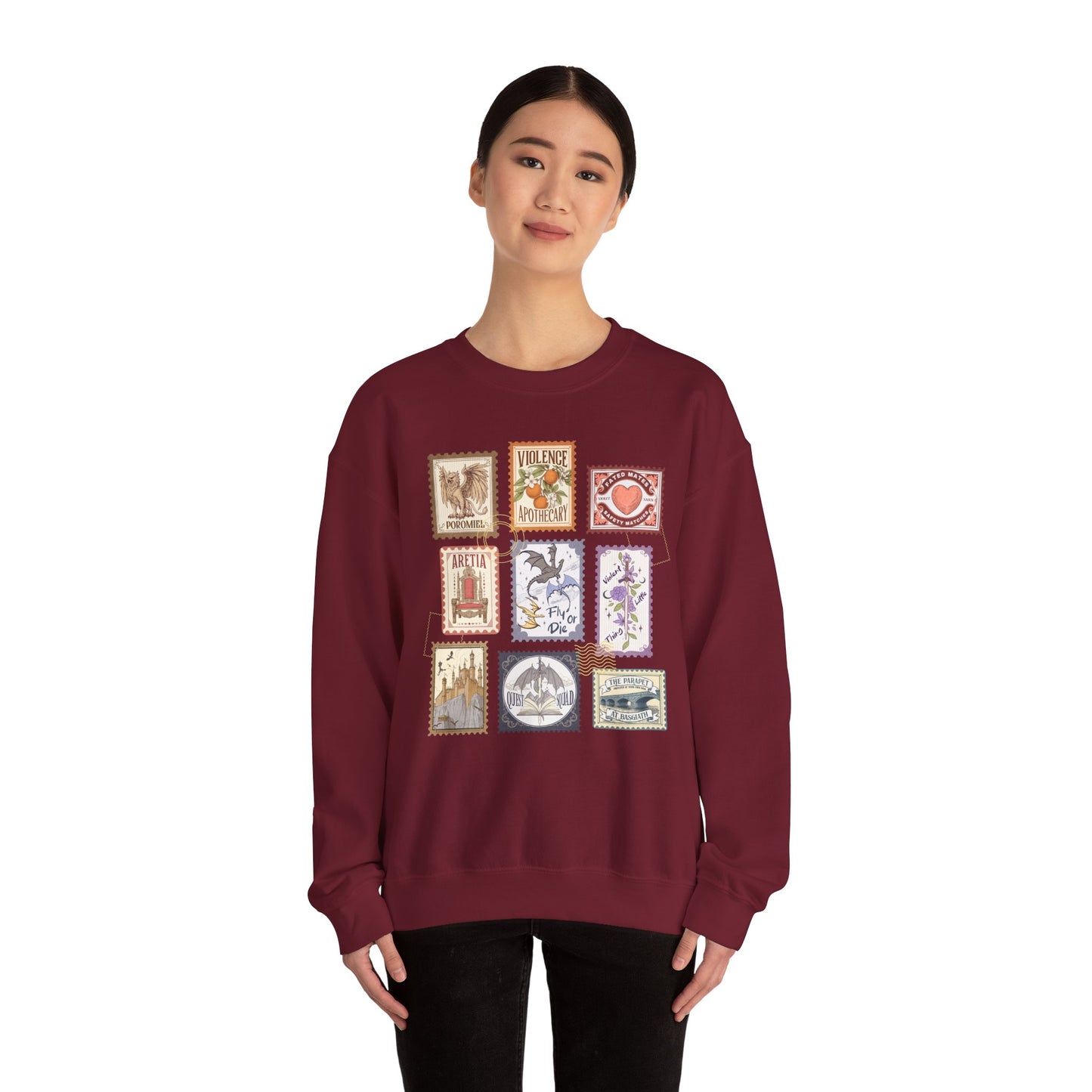 Fourth Wing Stamps Crewneck Sweatshirt