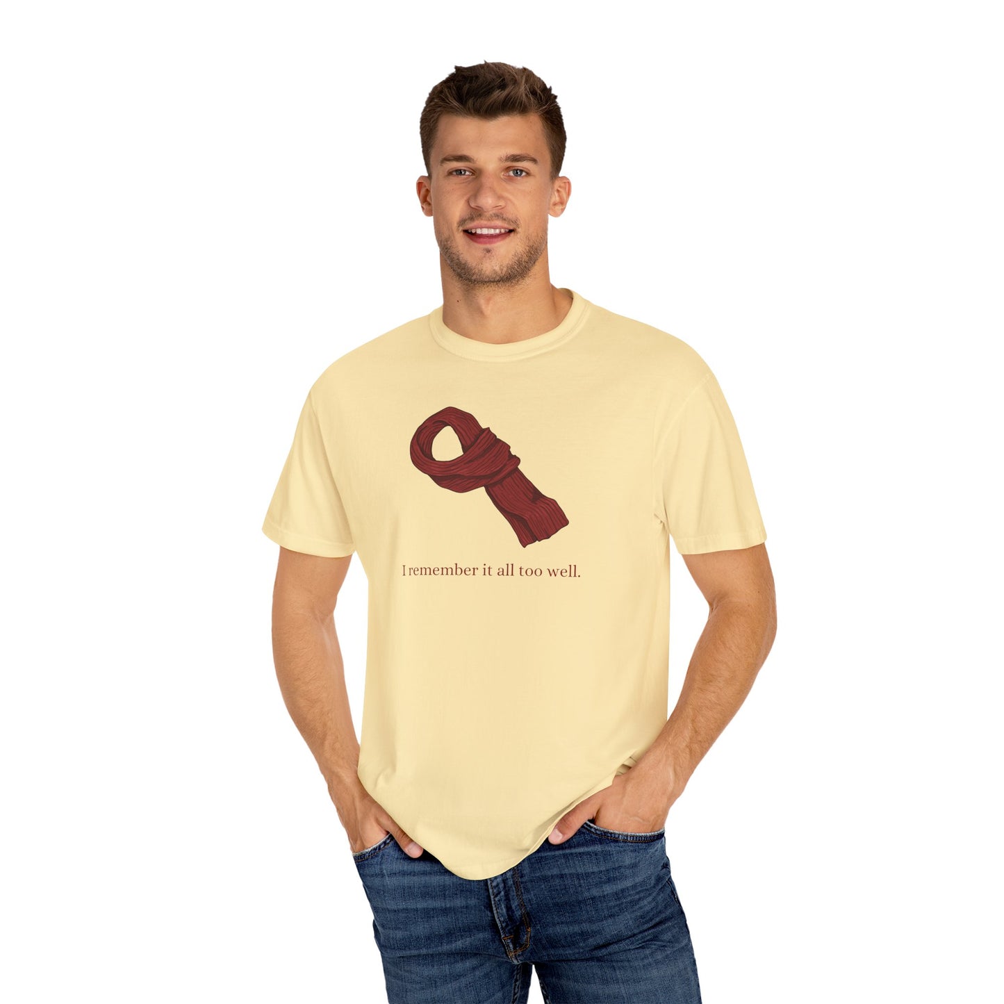 Red Scarf Comfort Colors Tee