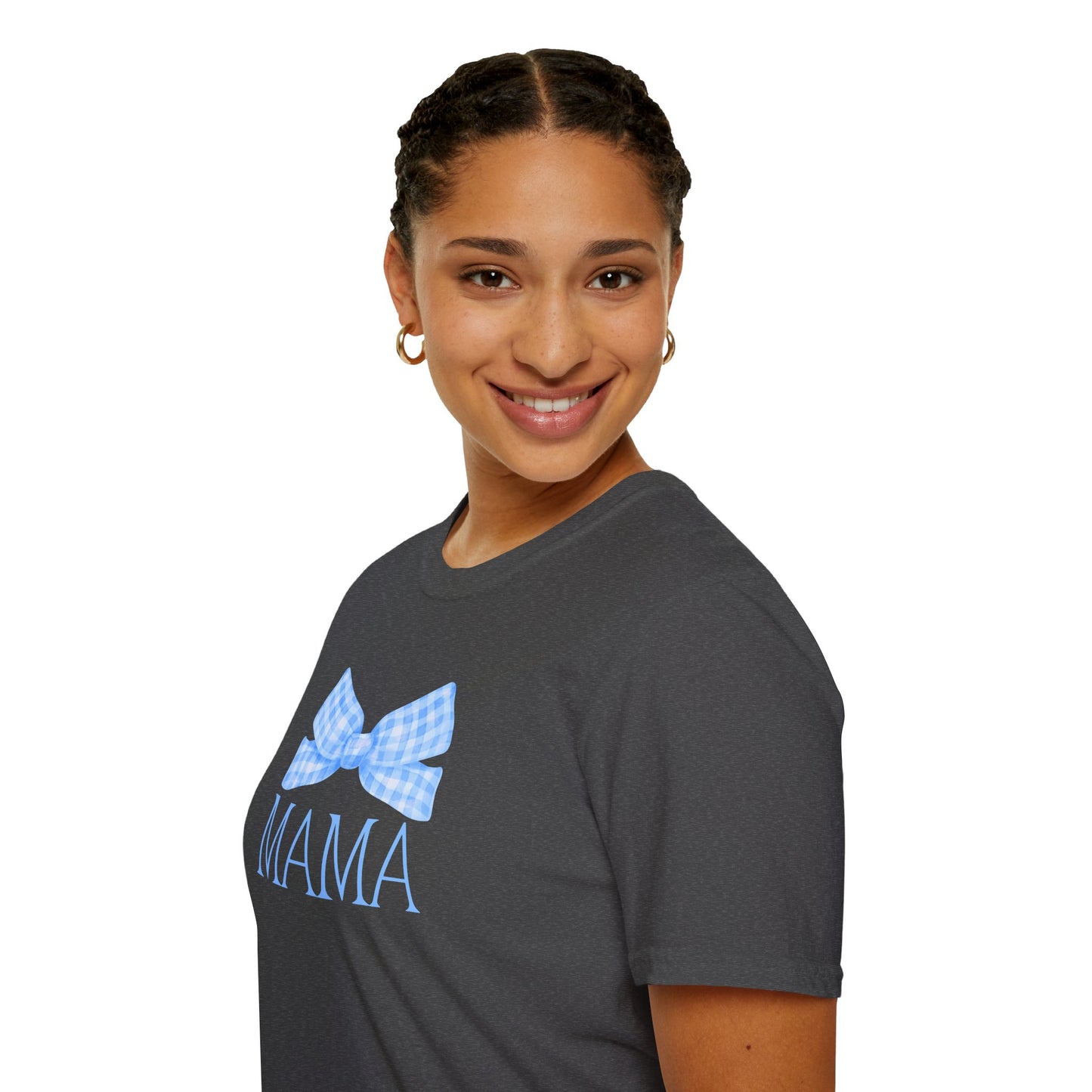 Blue Bow Mama Soft Style Tee