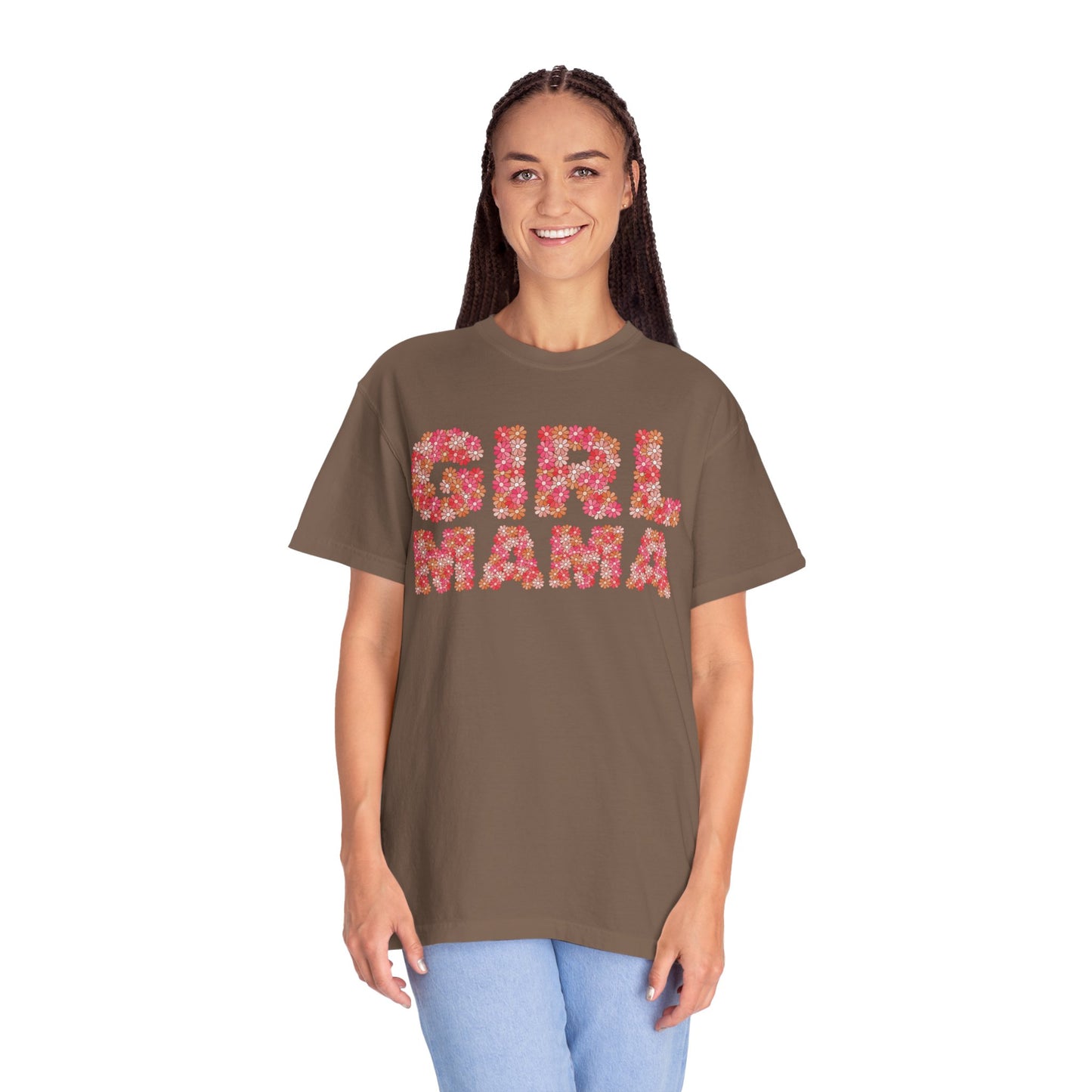 Girl Mama Floral Comfort Colors Tee
