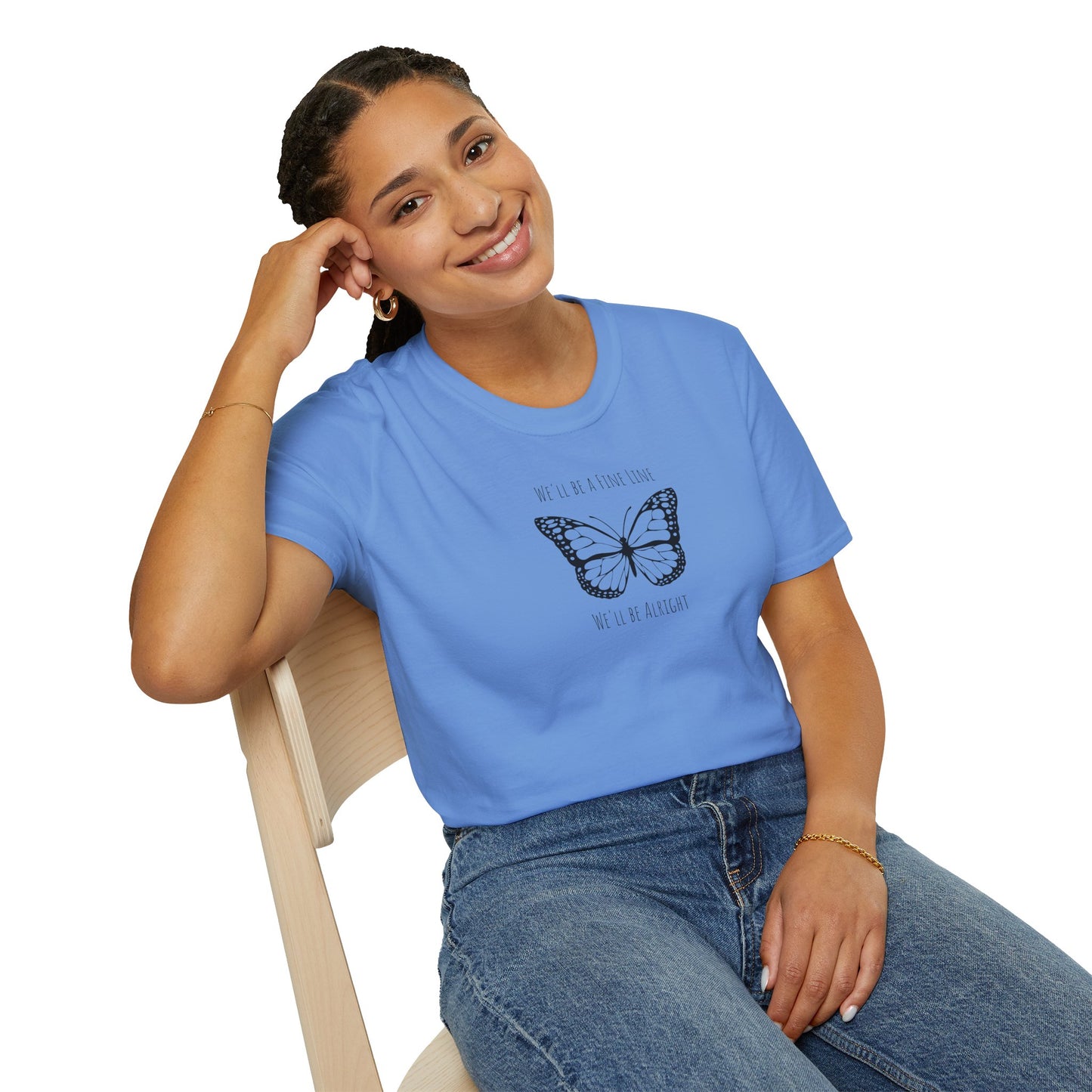Fine Line Butterfly Soft Style Tee