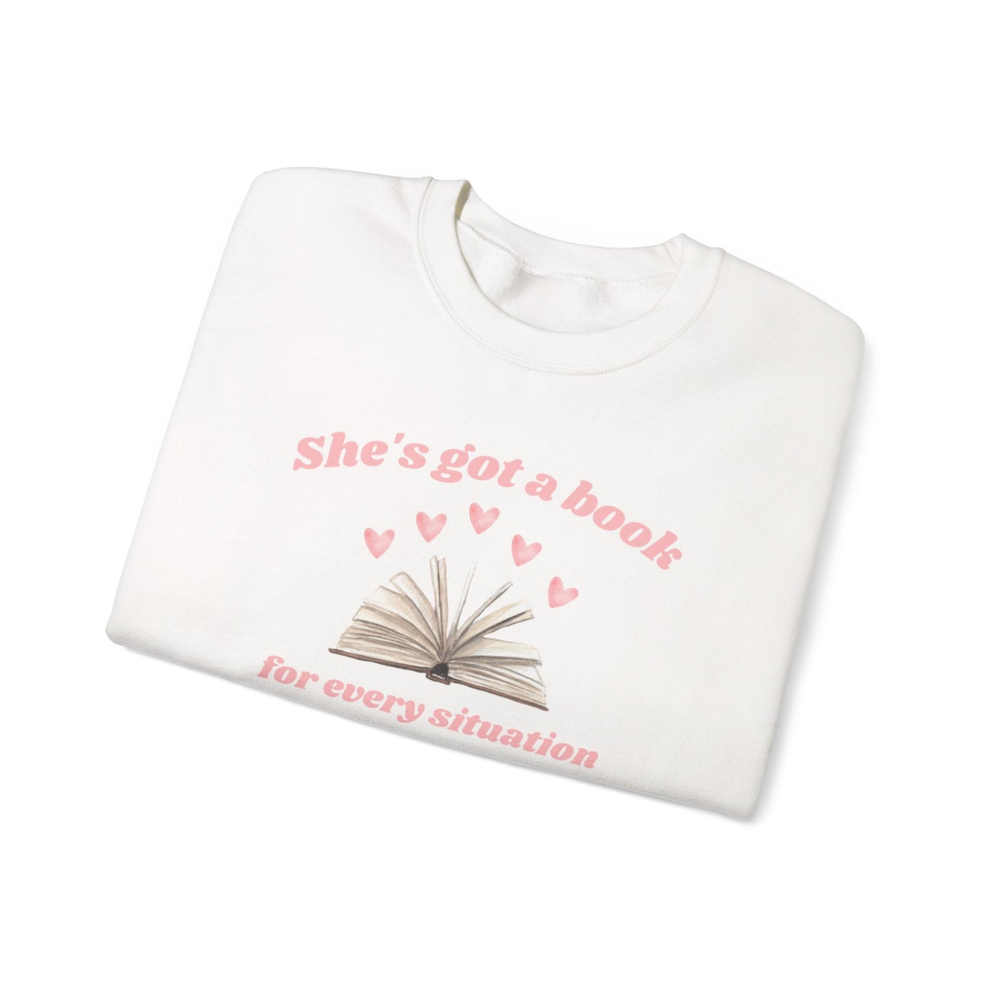 She's Got a Book For Every Situation Crewneck Sweatshirt