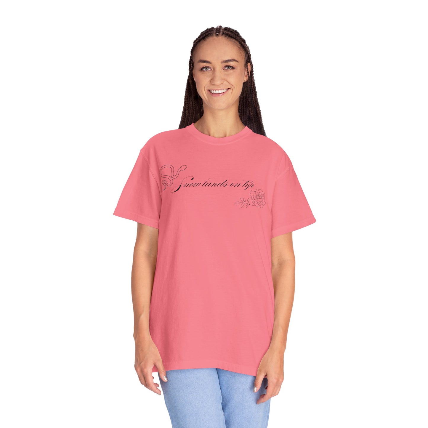Snow Lands On Top Comfort Colors Tee