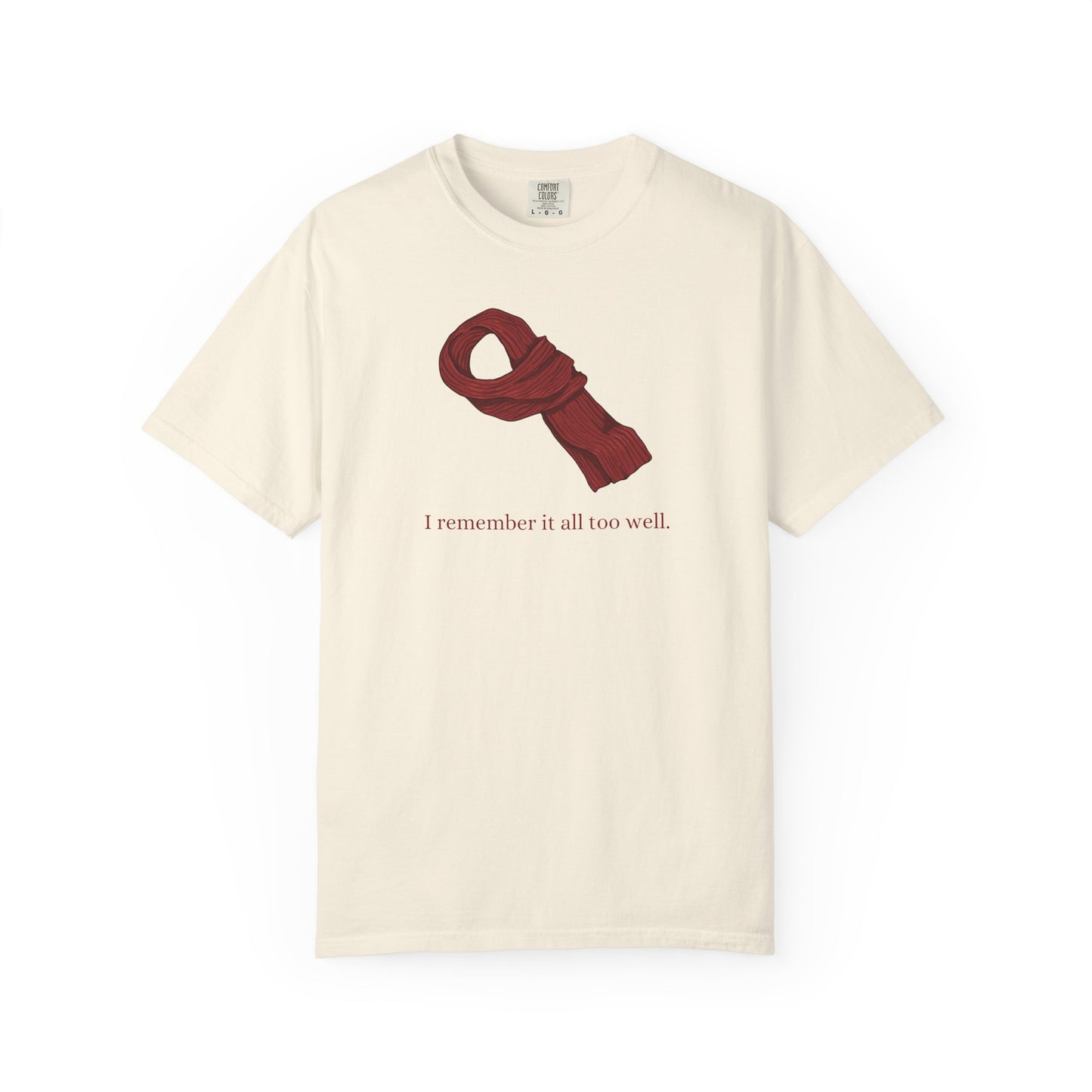 Red Scarf Comfort Colors Tee
