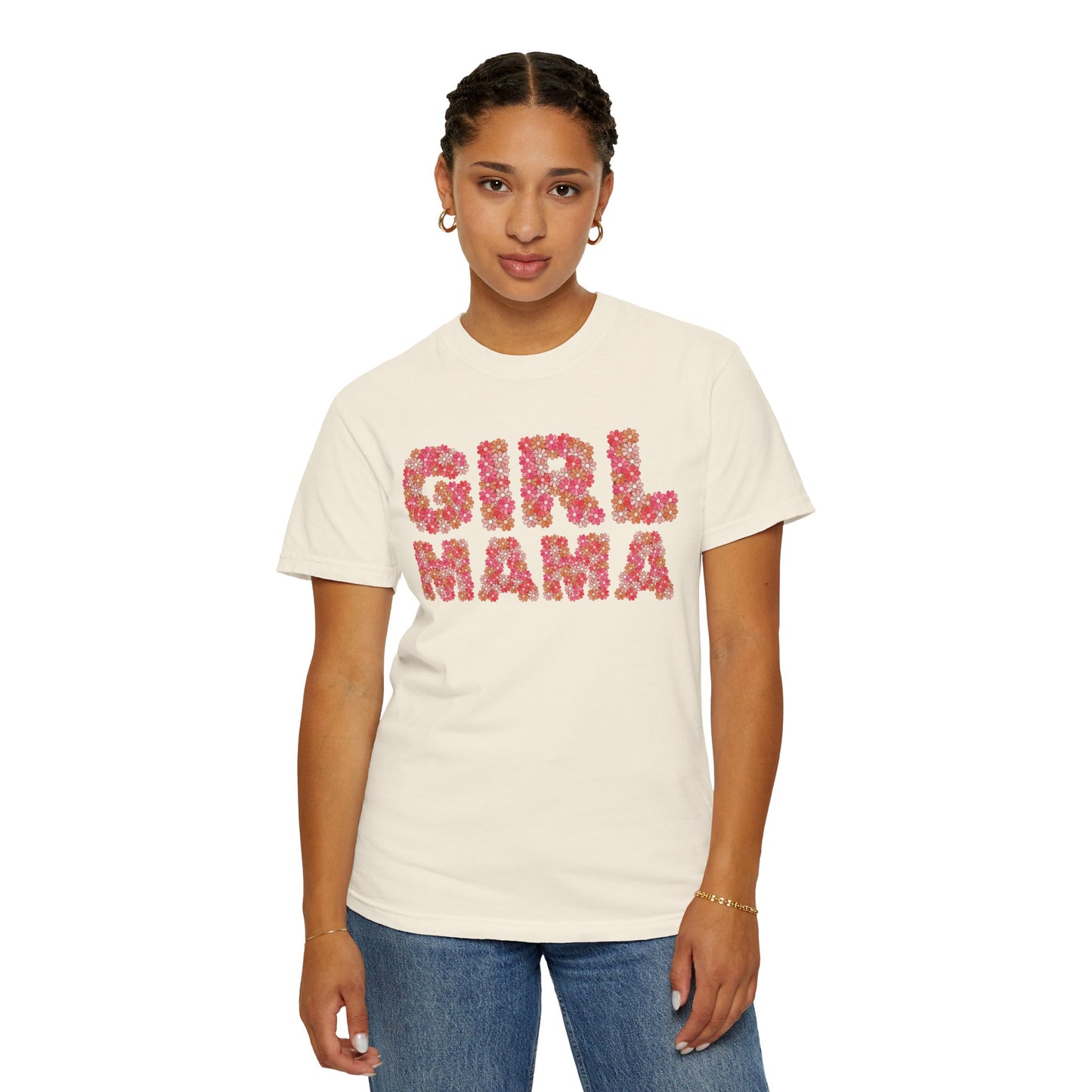 Girl Mama Floral Comfort Colors Tee