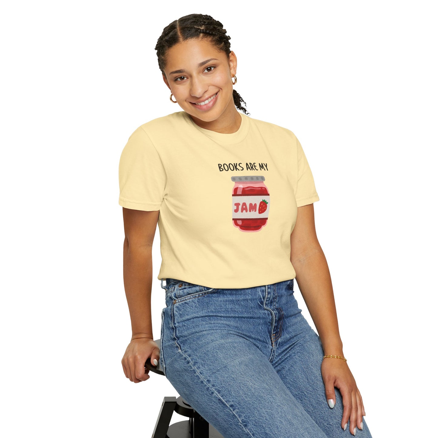 Books Are My Jam Comfort Colors Tee