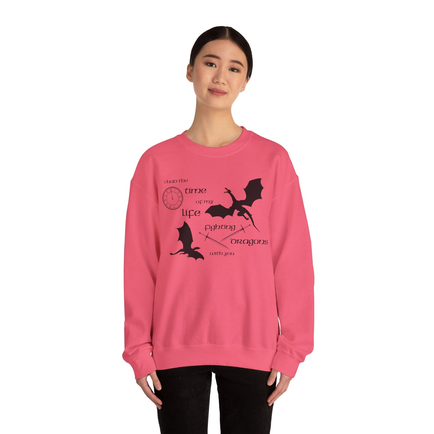 Fighting Dragons With You Crewneck Sweatshirt