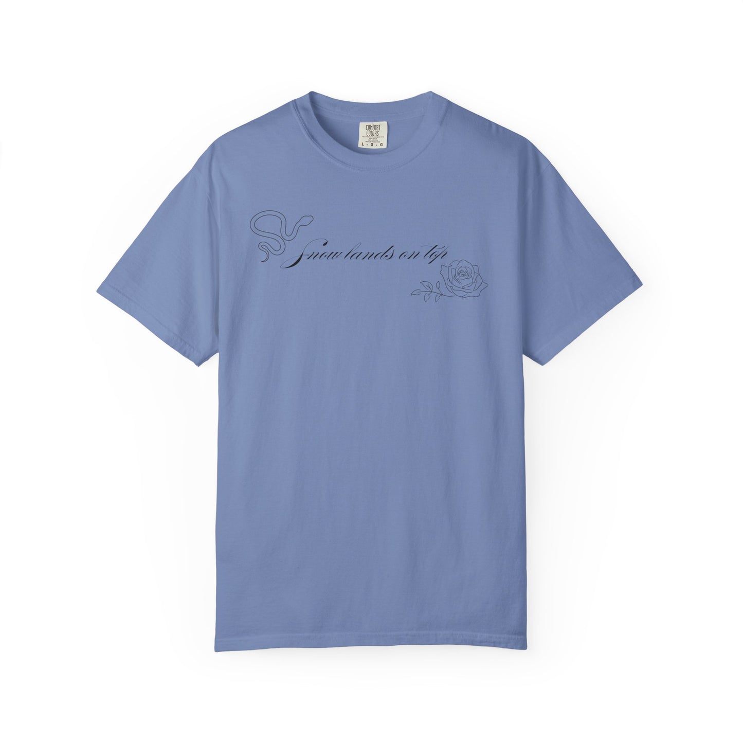 Snow Lands On Top Comfort Colors Tee