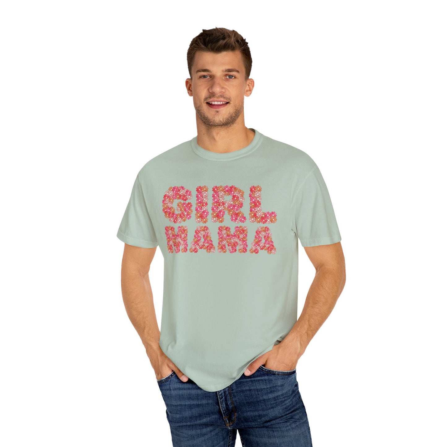 Girl Mama Floral Comfort Colors Tee